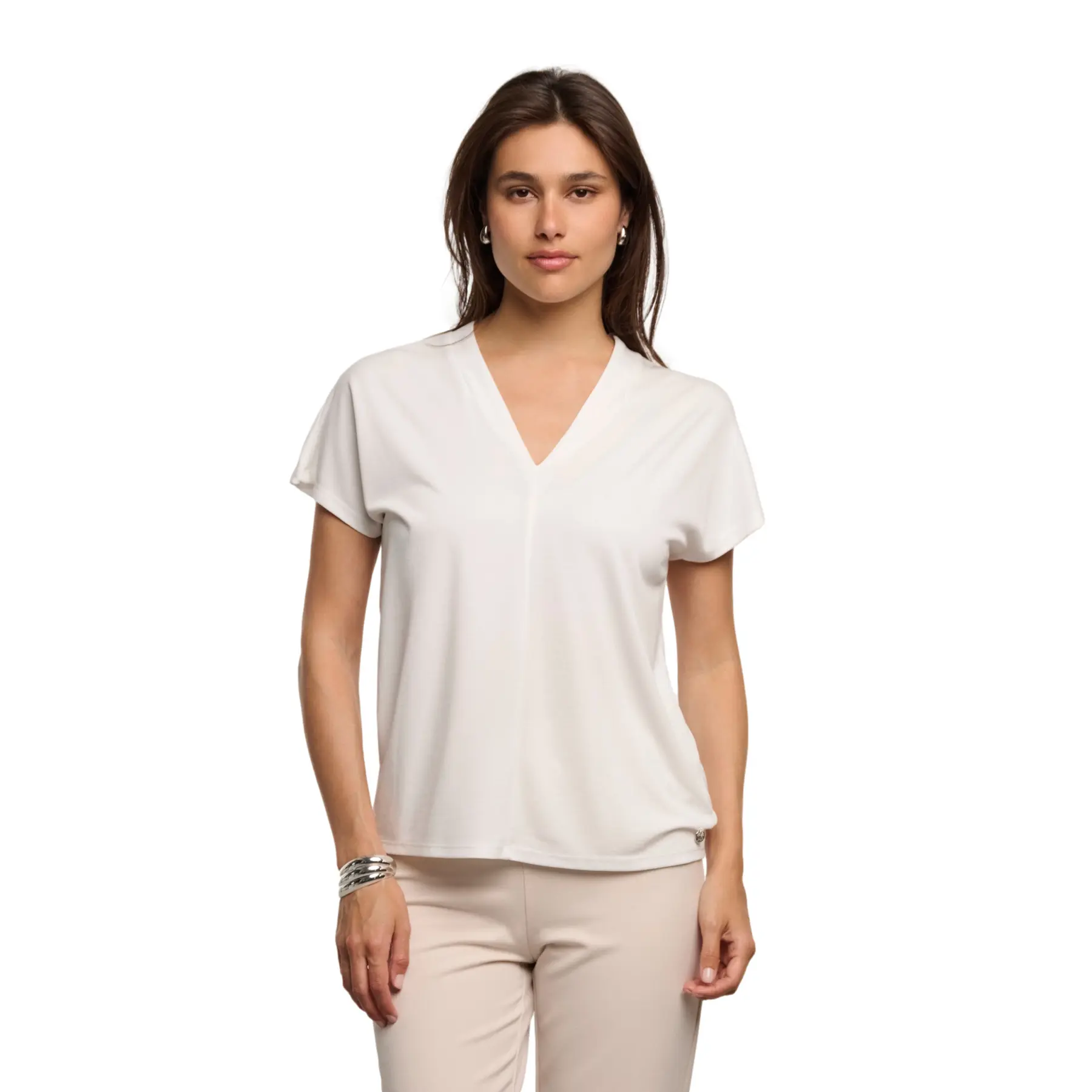 Rino & Pelle Women's Blanc T-Shirt Kallie
