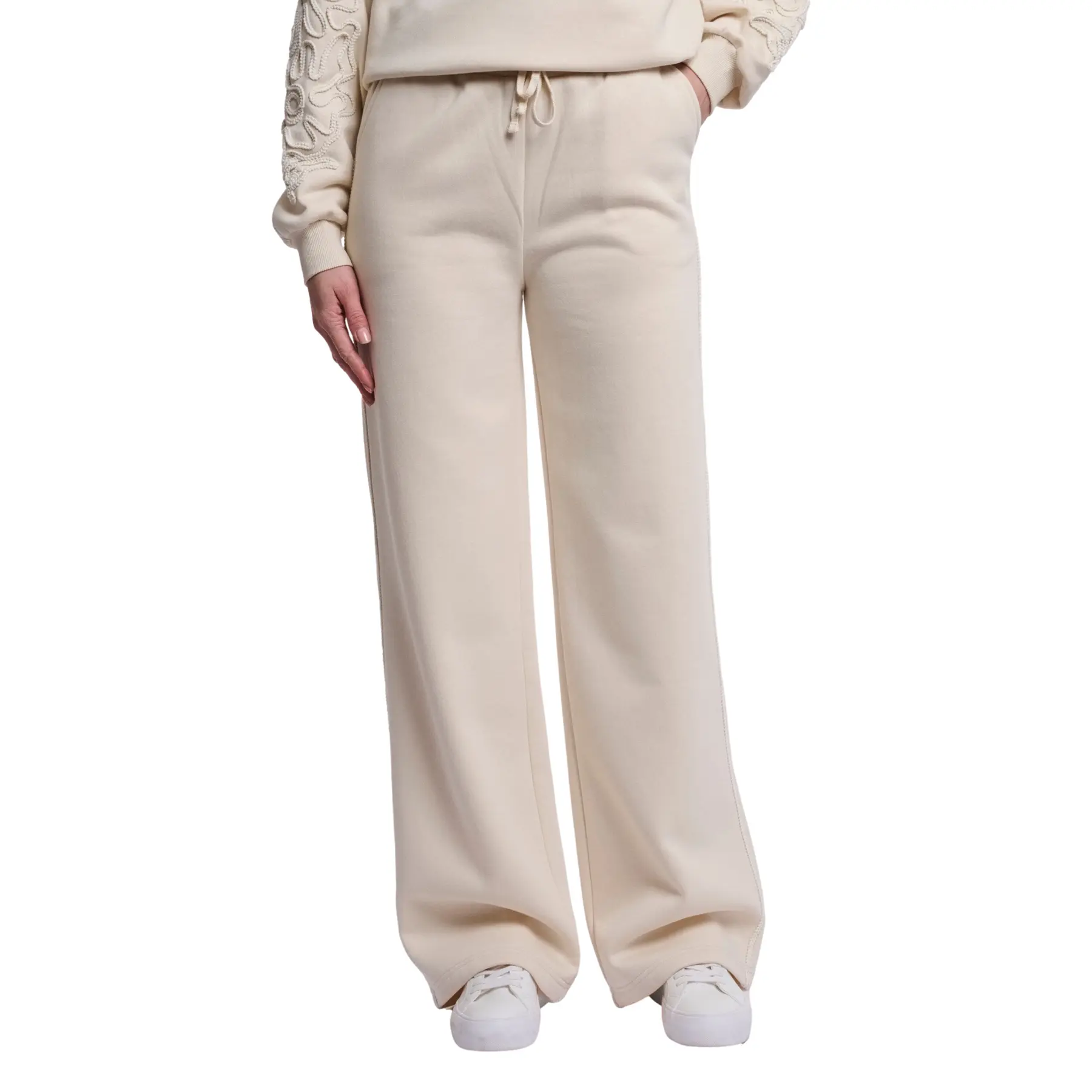Rino & Pelle Women's Blanc Wide Leg Trousers Lika