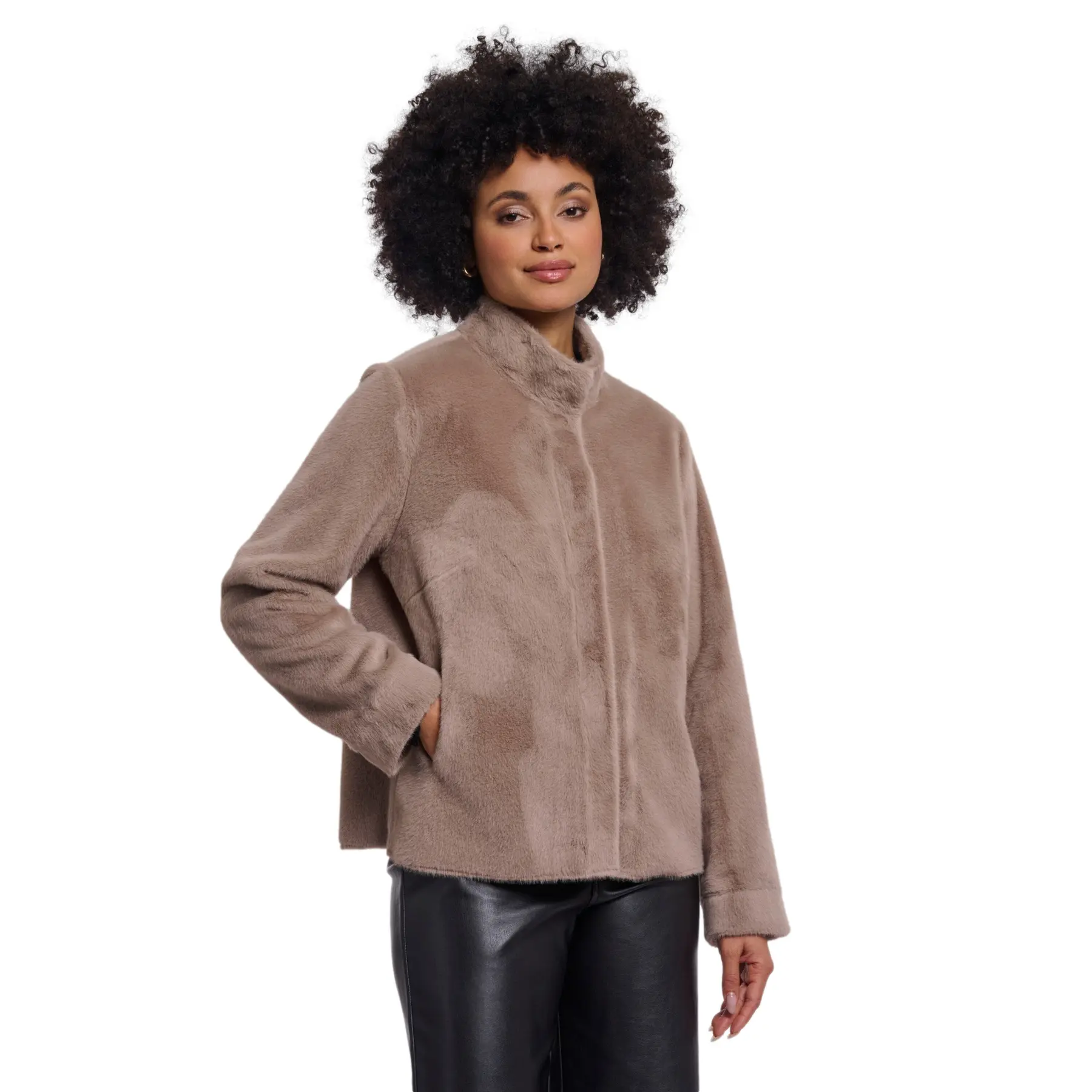 Rino & Pelle Women's Beige Short Jacket Madai