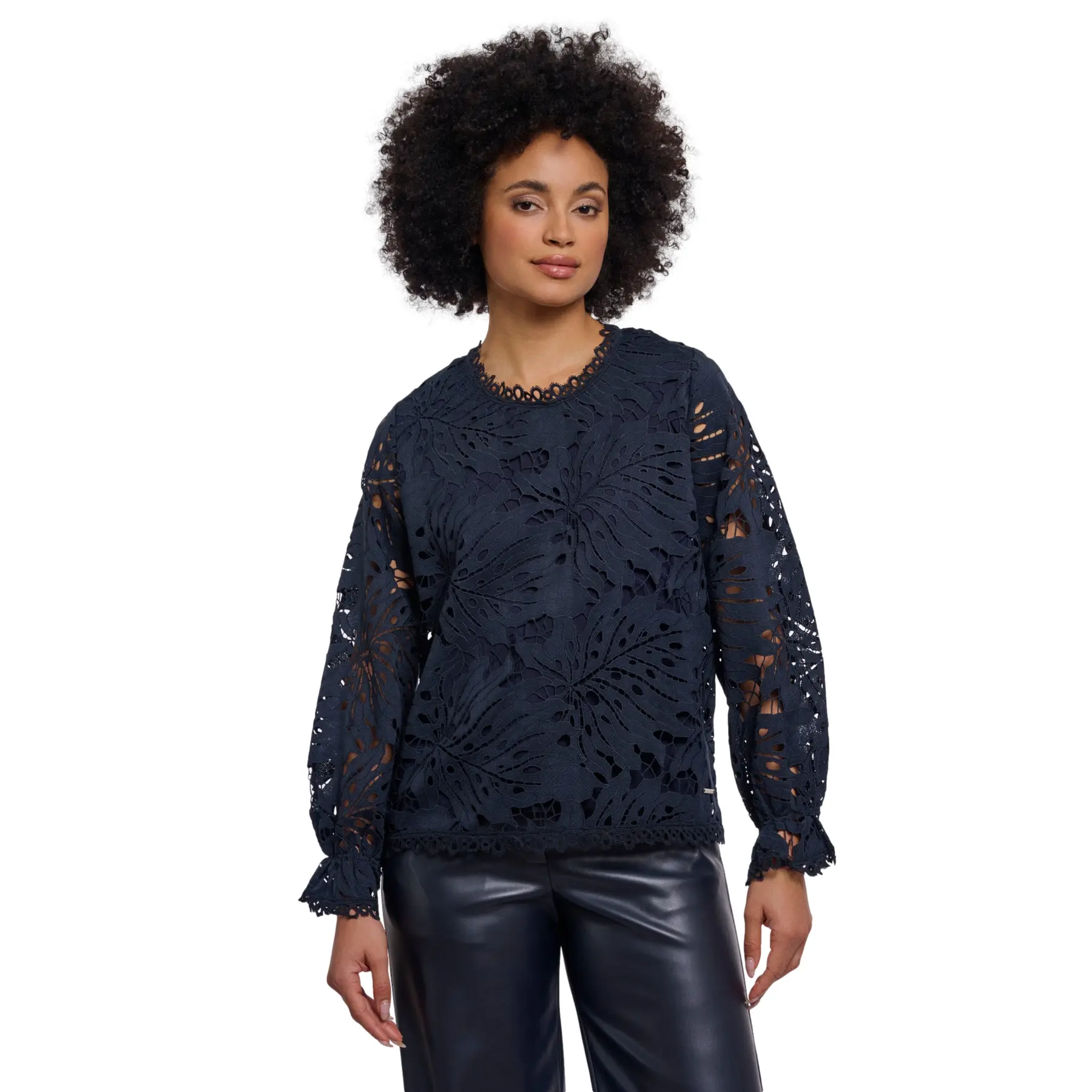 Rino & Pelle Women's Bleu Balloon Sleeve Blouse Rodiana