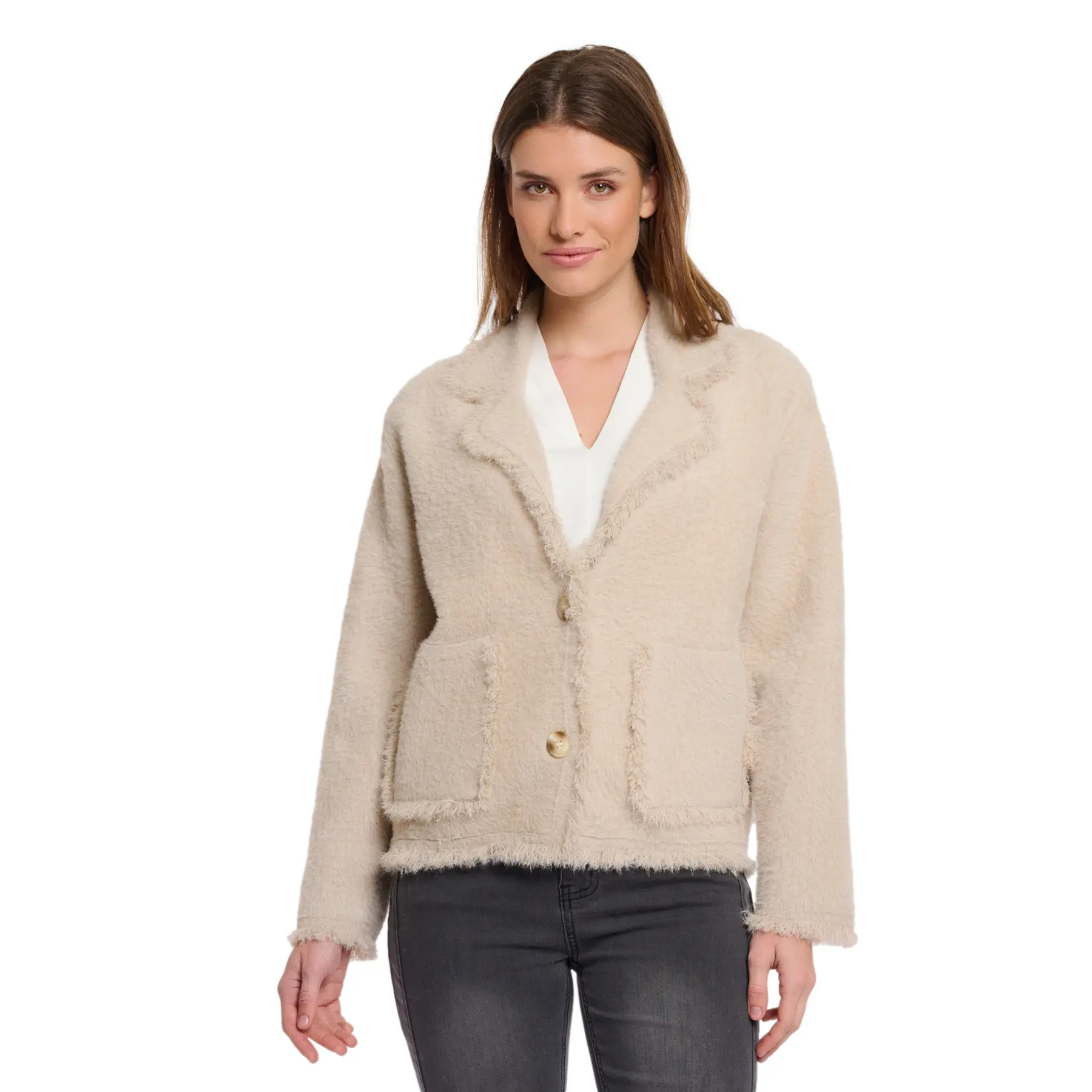 Cardigan in Maglia Bouclée Donna  Sena