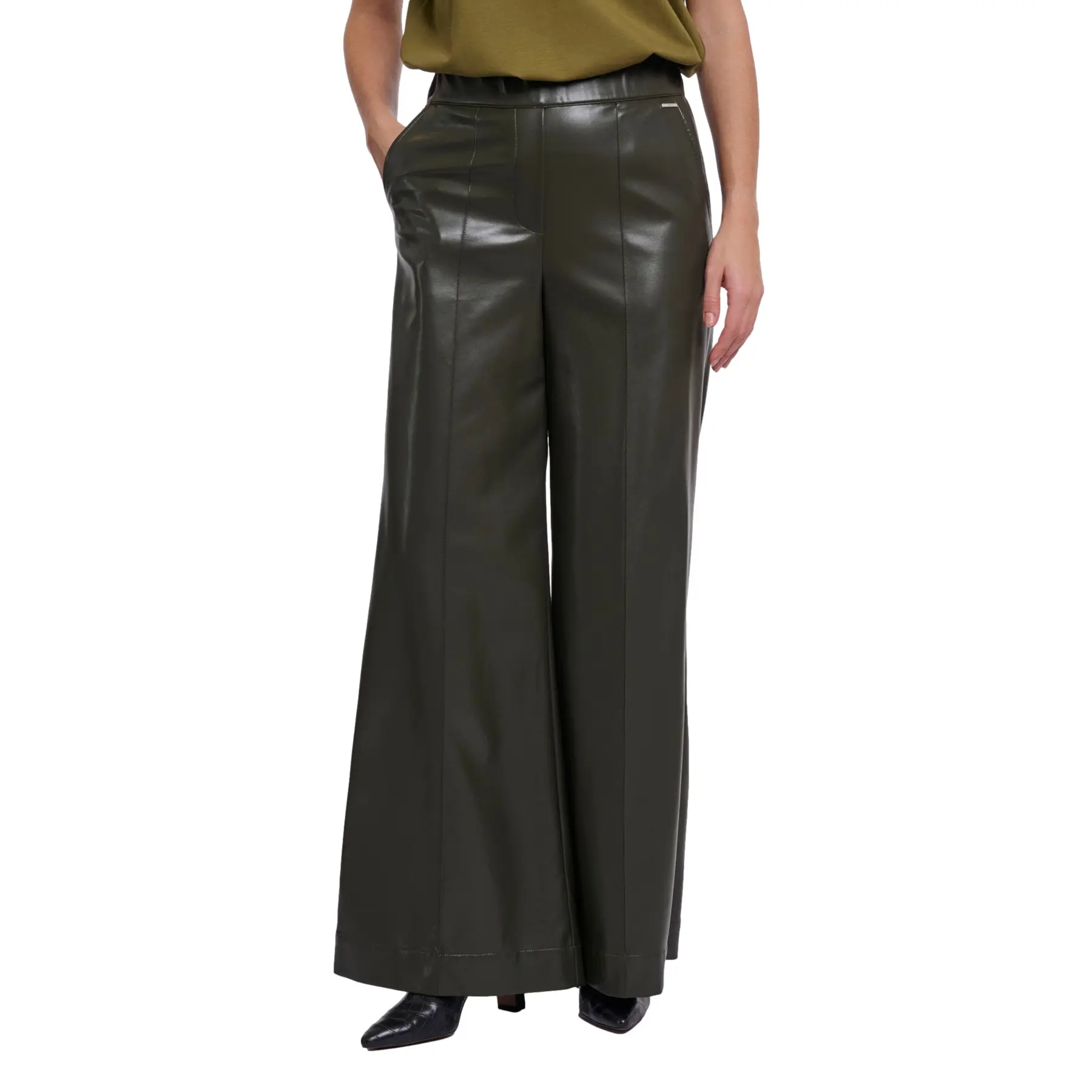 Rino & Pelle Women's Vert Wide Leg Trousers Therese