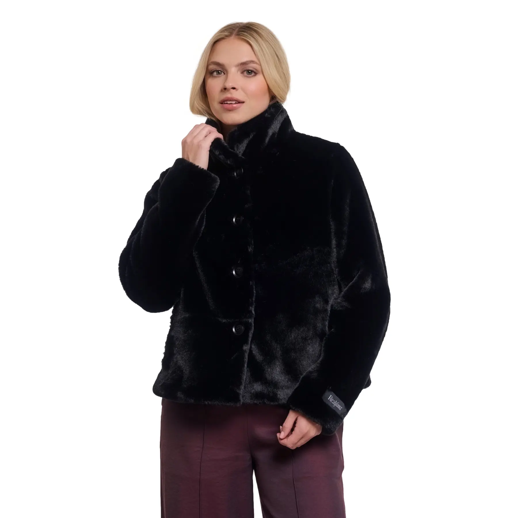 Rino & Pelle Damen Noir Kunstpelzjacke Vie