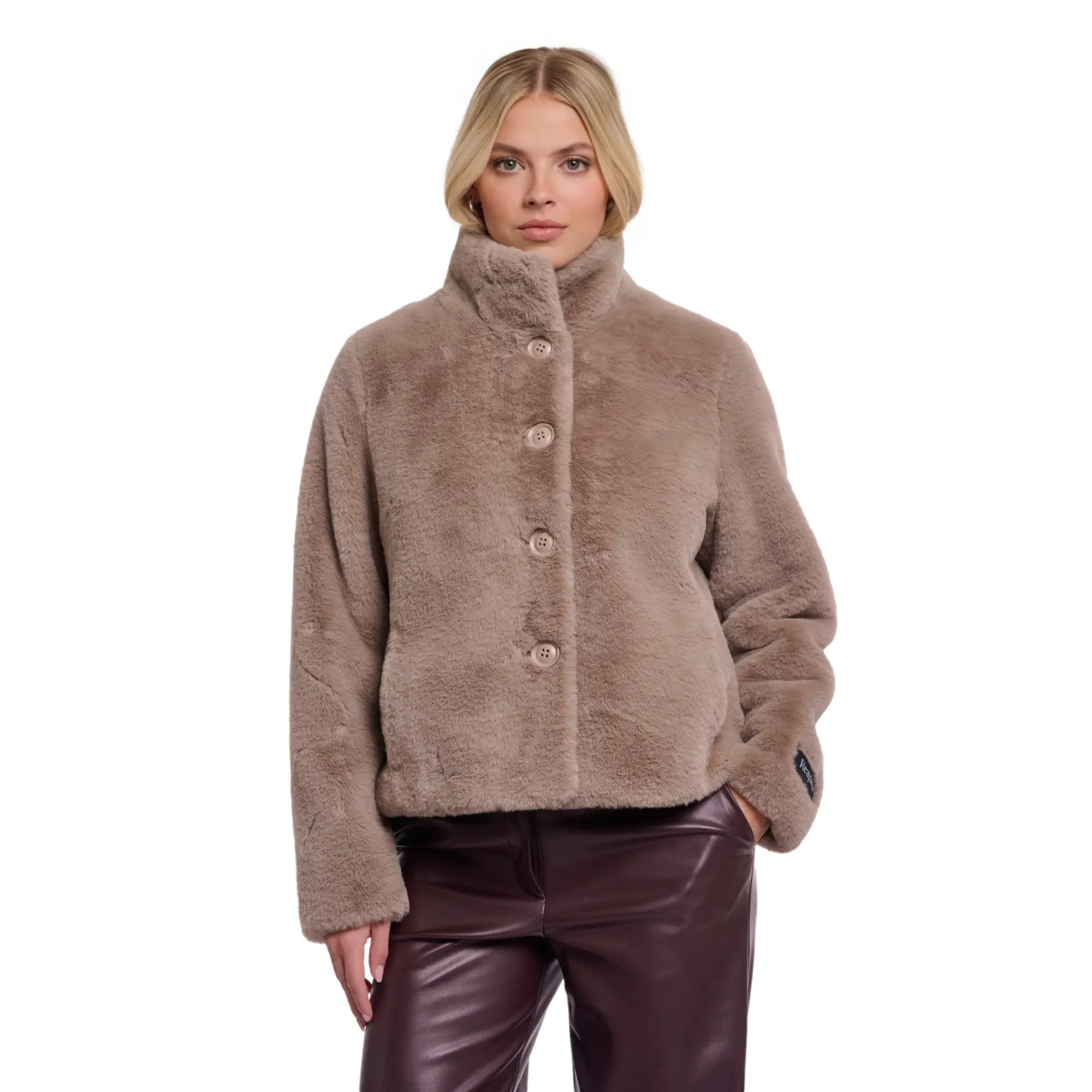 Rino & Pelle Damen Marron Kunstpelzjacke Vie