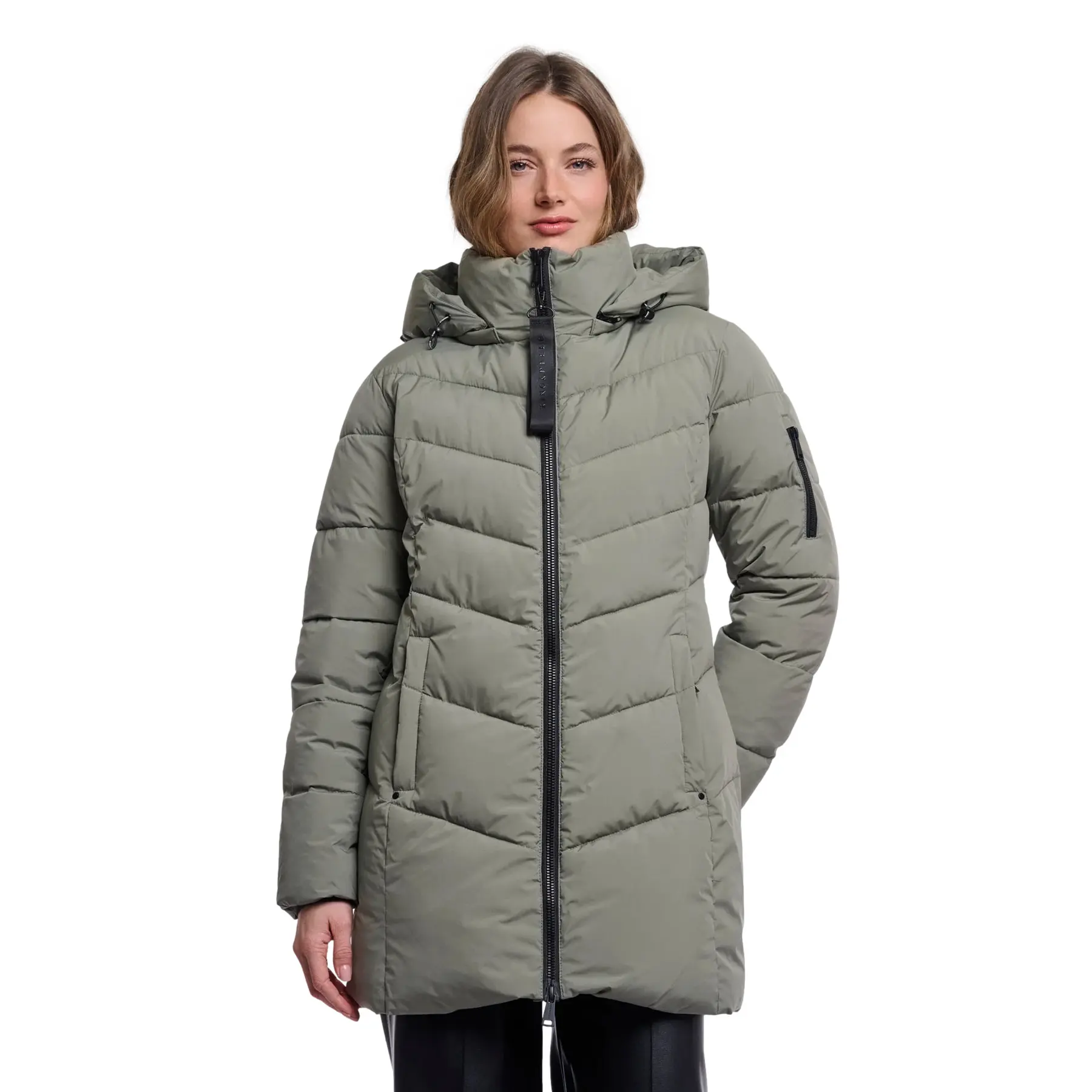 Rino & Pelle padded jacket with detachble hood yasmina.7002612 11111 misty basil