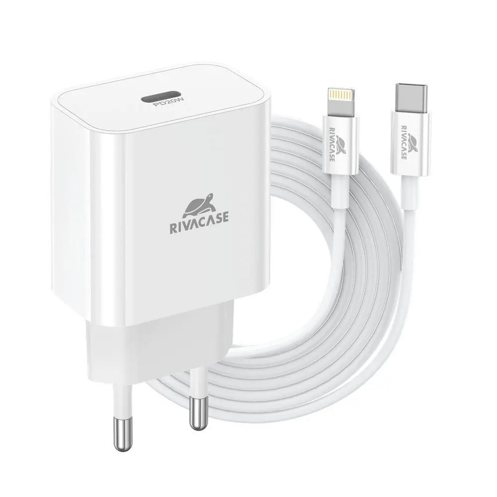 Ladegerät mit USB-C/Lightning-Kabel Rivacase PS4101 WD5