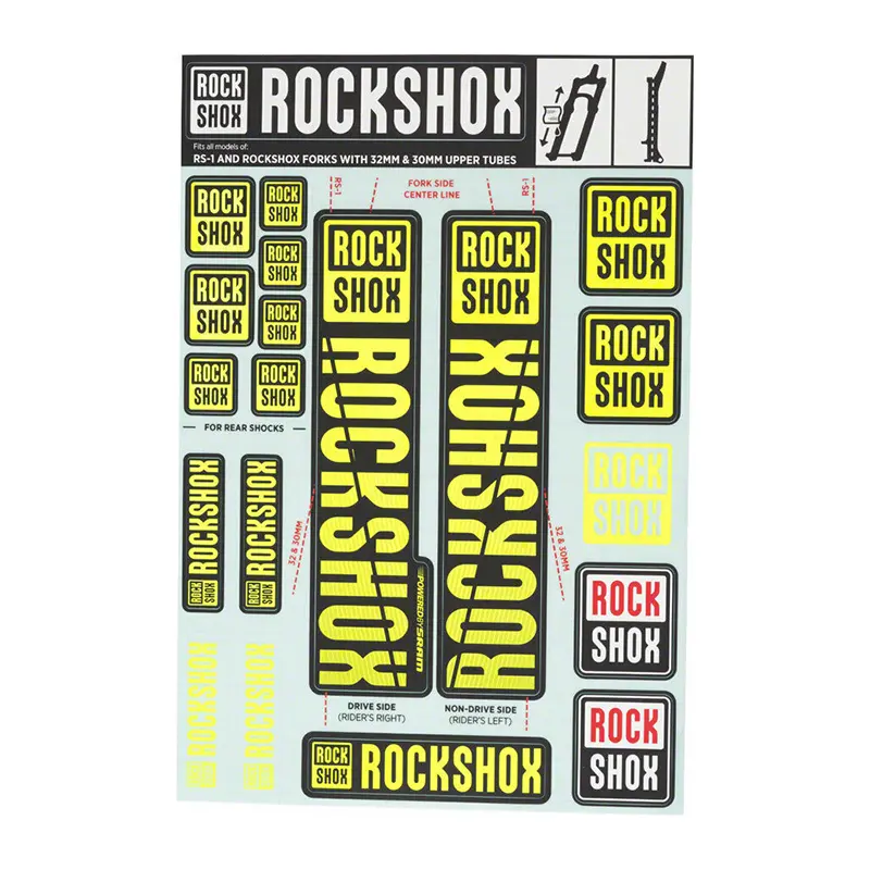 Aufkleberset für Gabel bis 2018 Rockshox