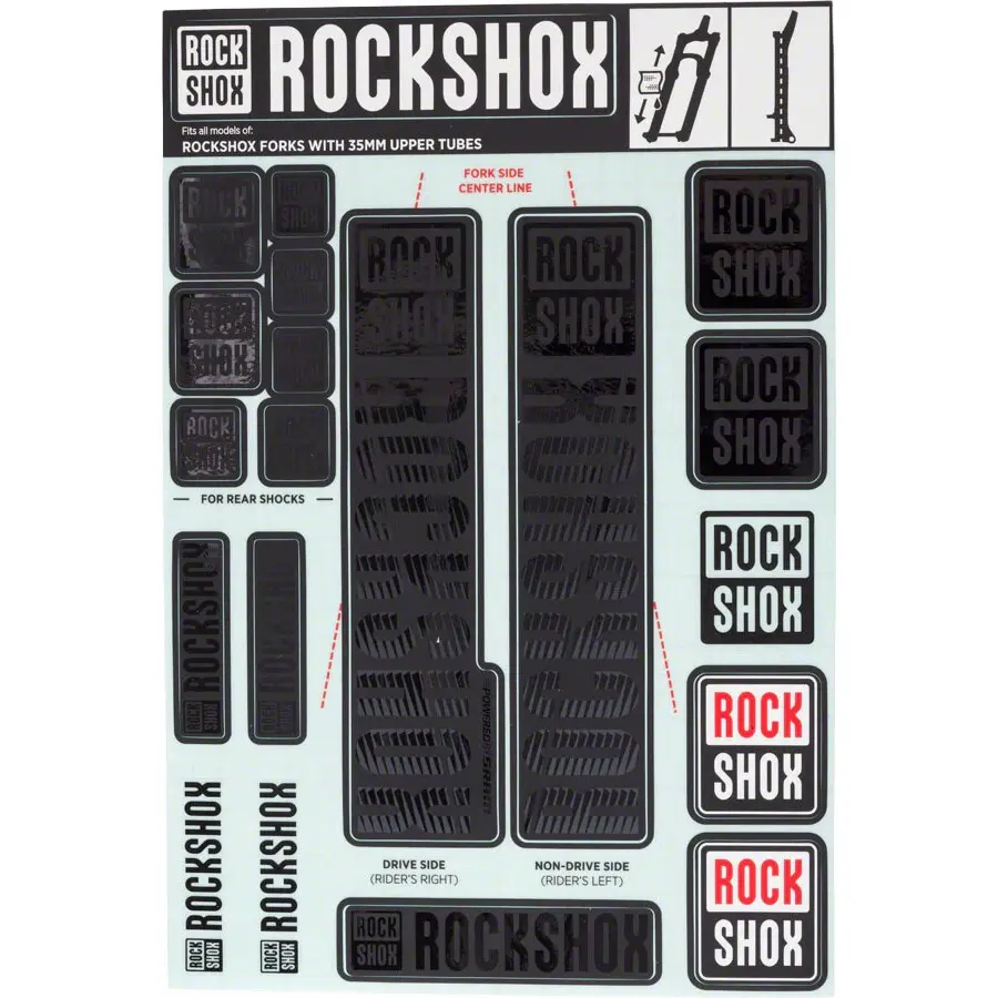Stickers Rockshox 35mm