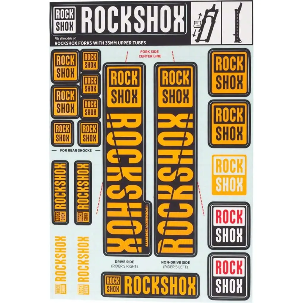 Stickers Rockshox 35mm