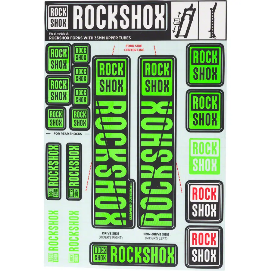 Stickers Rockshox 35mm
