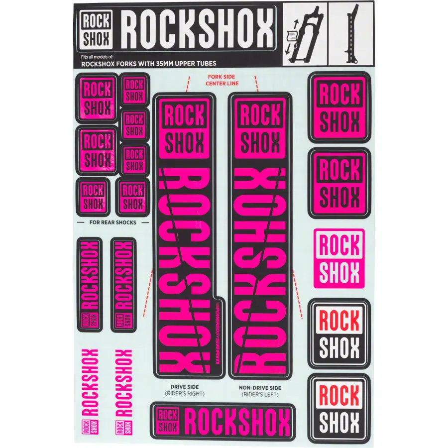 Stickers Rockshox 35mm