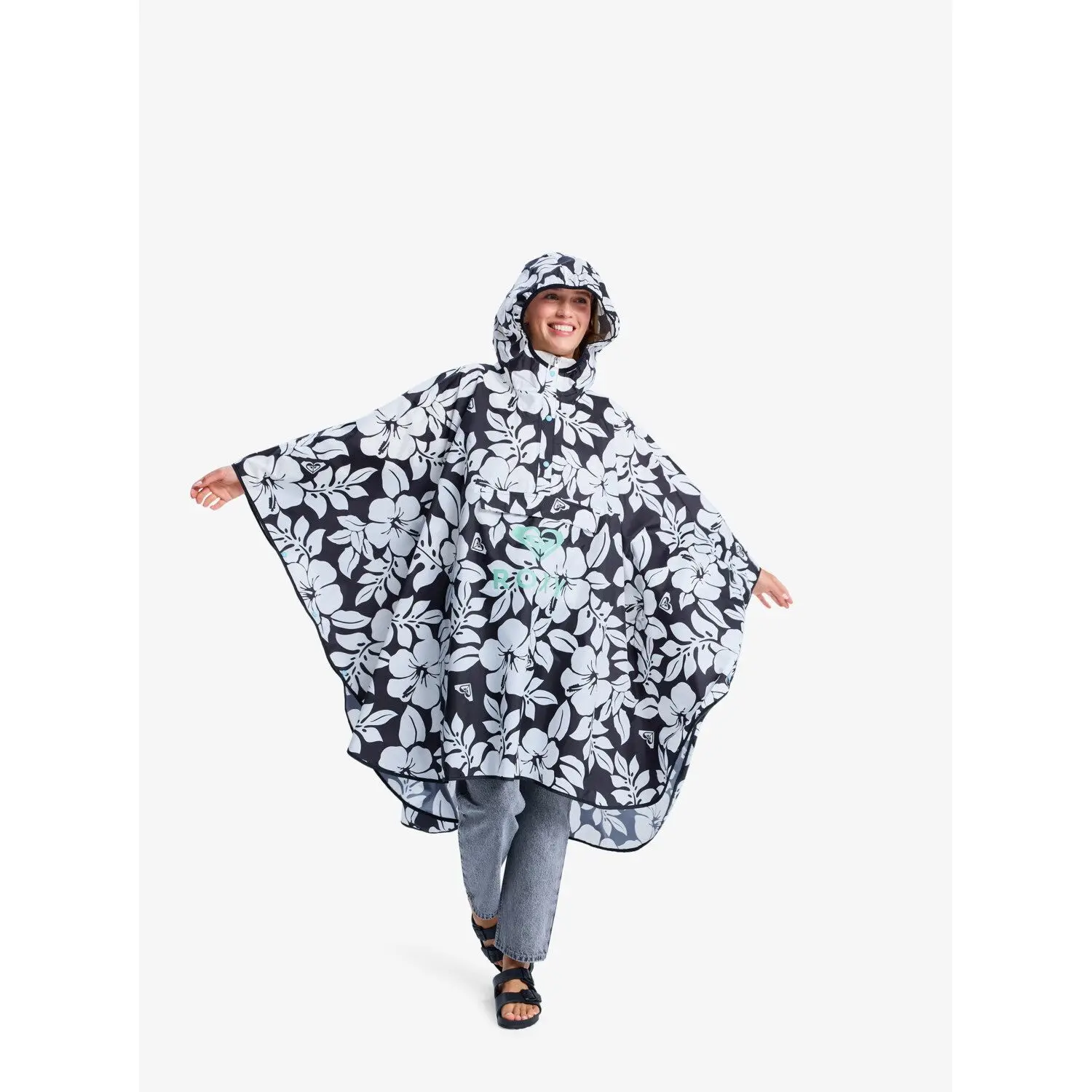 Dames regenponcho Roxy Midnight