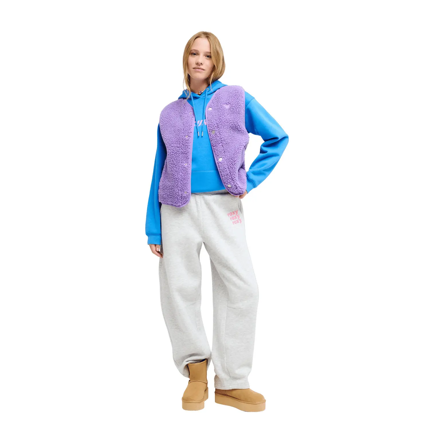 Dames zonder mouw sherpa vest Roxy Iconic Town