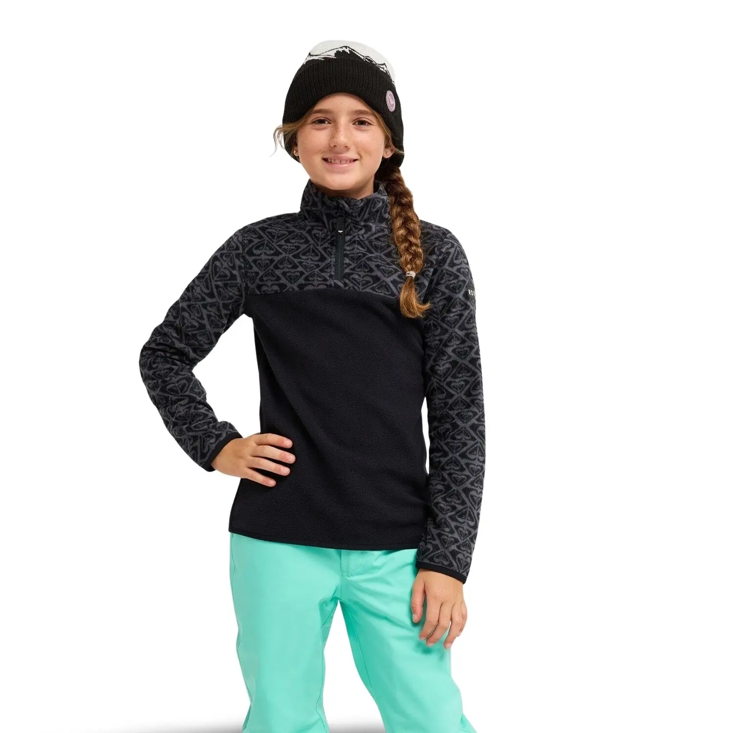Polaire half-zip voor meisjes Roxy Whitecamp