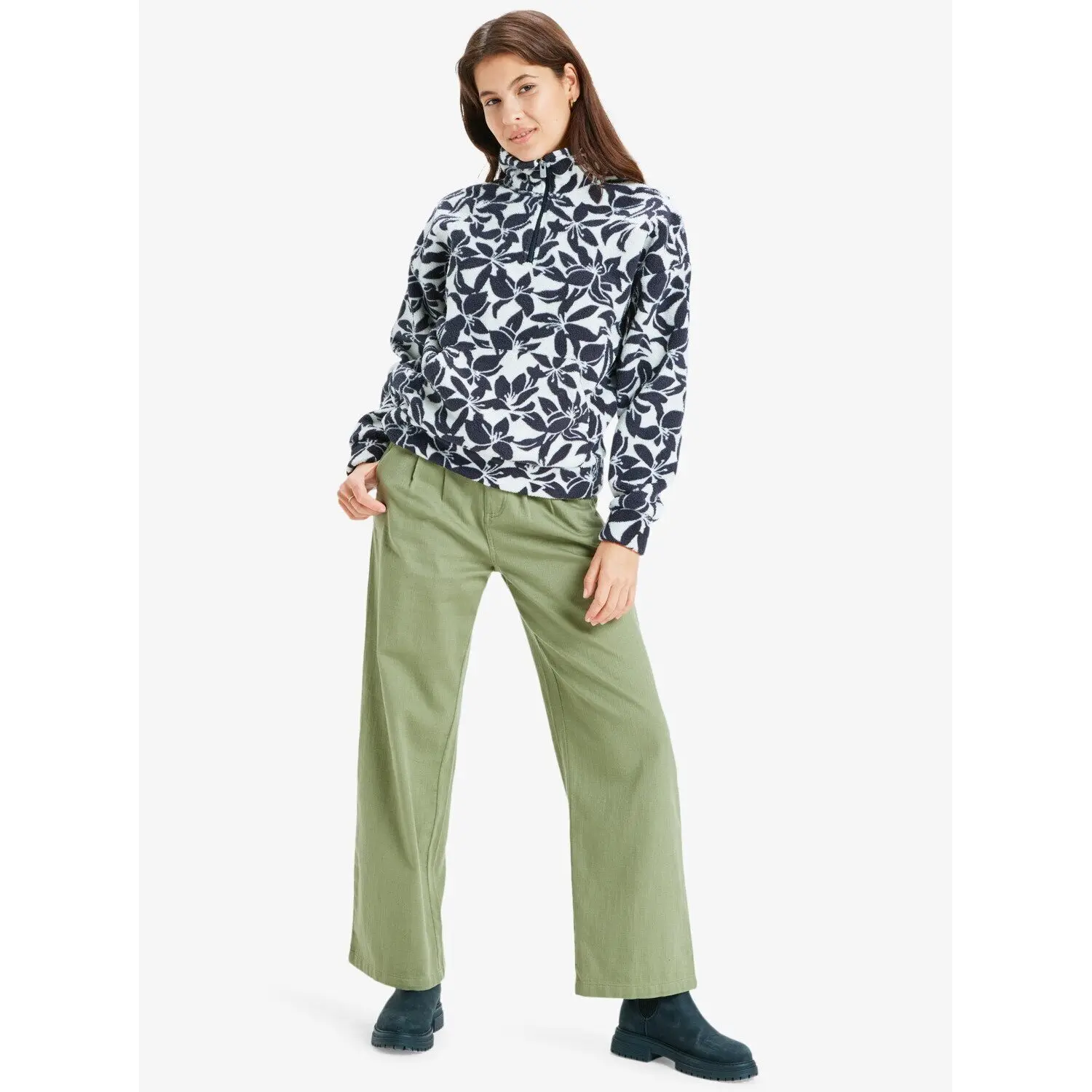 Felpa con zip donna Roxy Live Out Loud