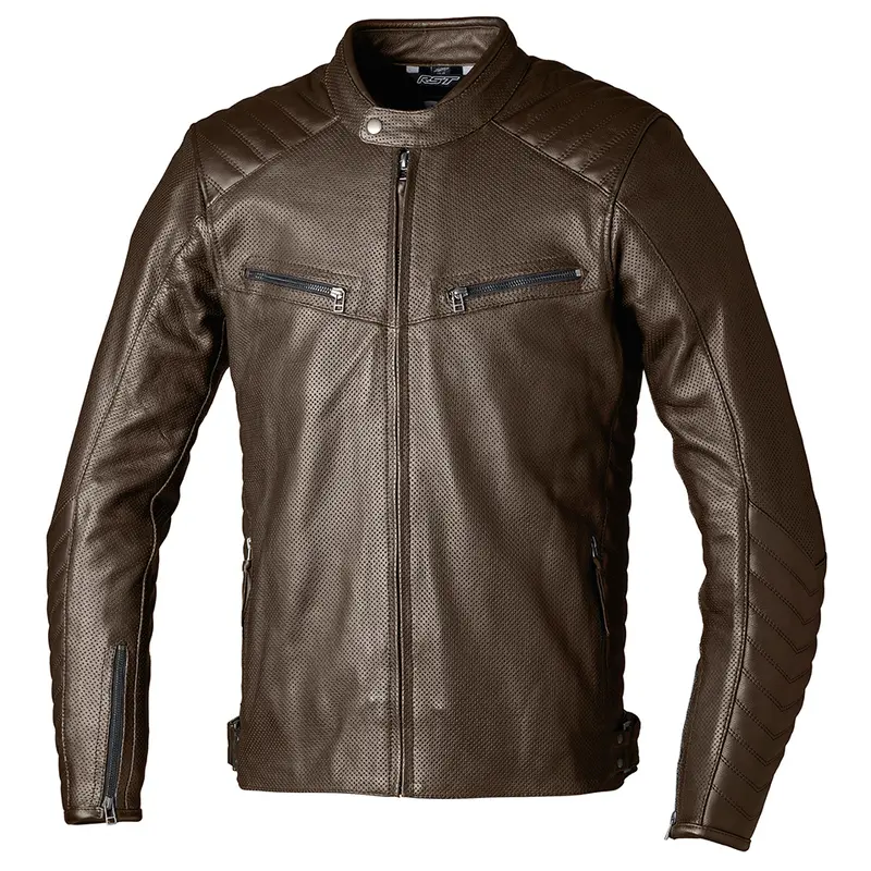 Giacca in pelle da moto RST Roadster Air CE
