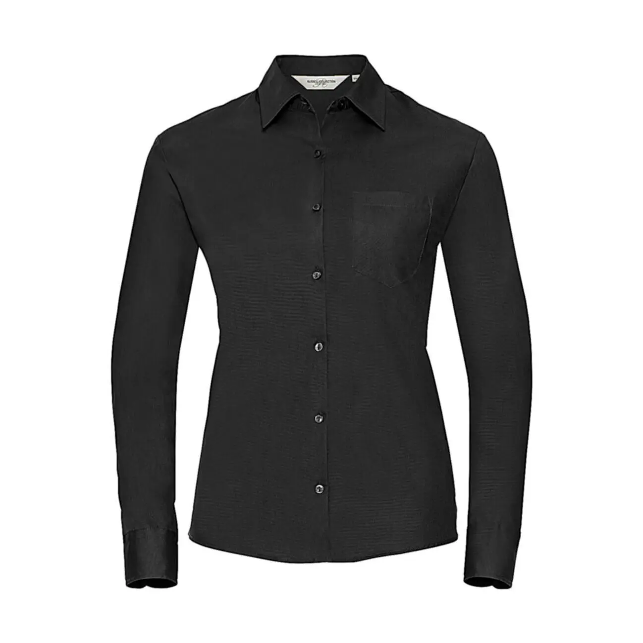 Langarmshirt, Damen Russell Athletic Poplin
