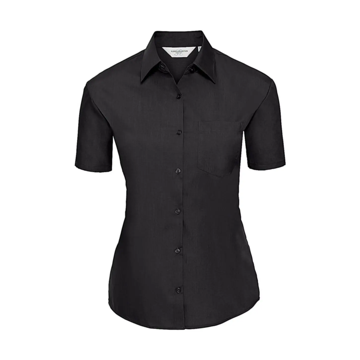 Kurzarm-Hemdbluse aus Popeline für Damen Russell Athletic