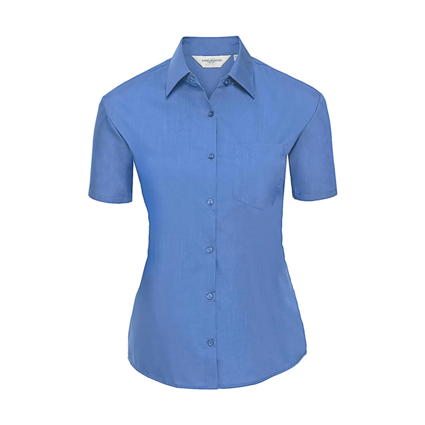 Kurzarm-Hemdbluse aus Popeline für Damen Russell Athletic