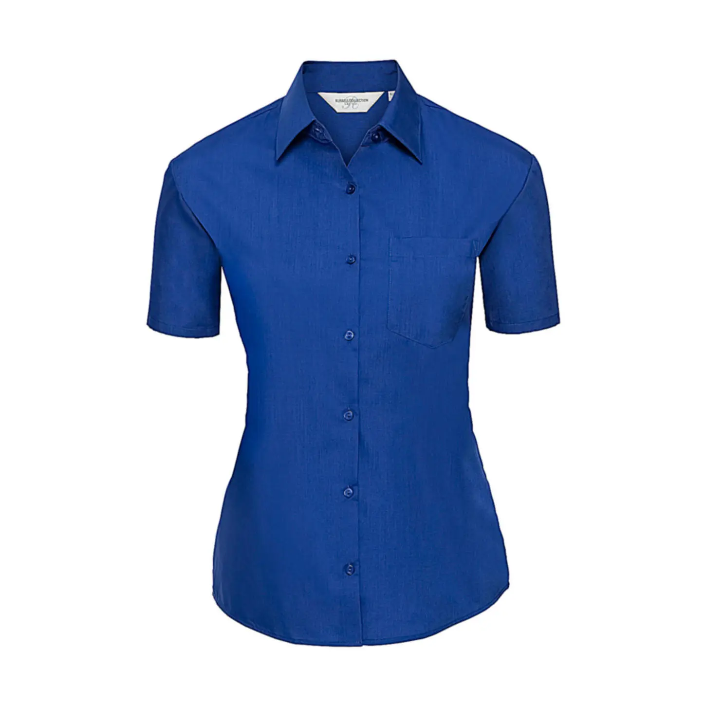 Kurzarm-Hemdbluse aus Popeline für Damen Russell Athletic