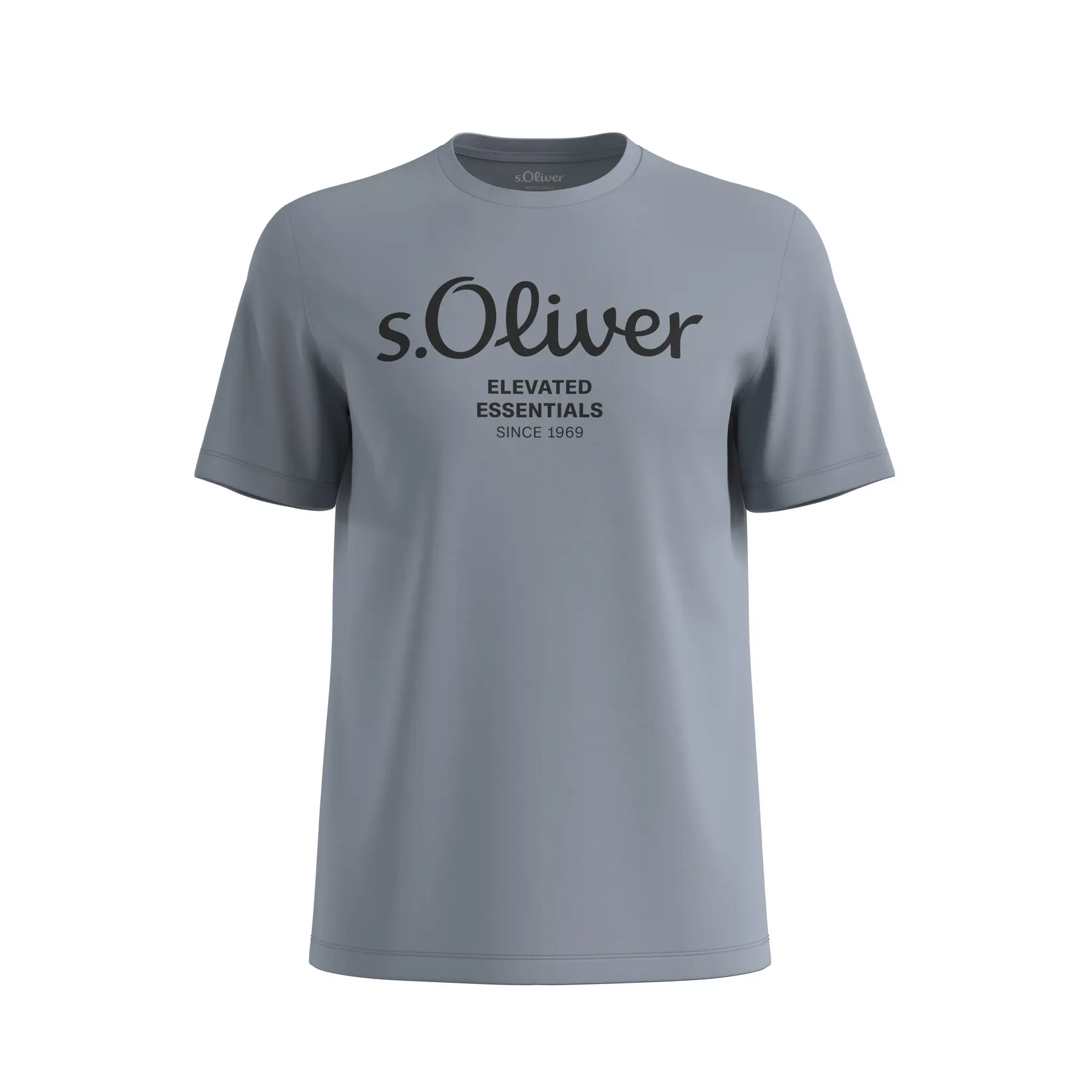 T-shirt in cotone con stampa logo s.Oliver