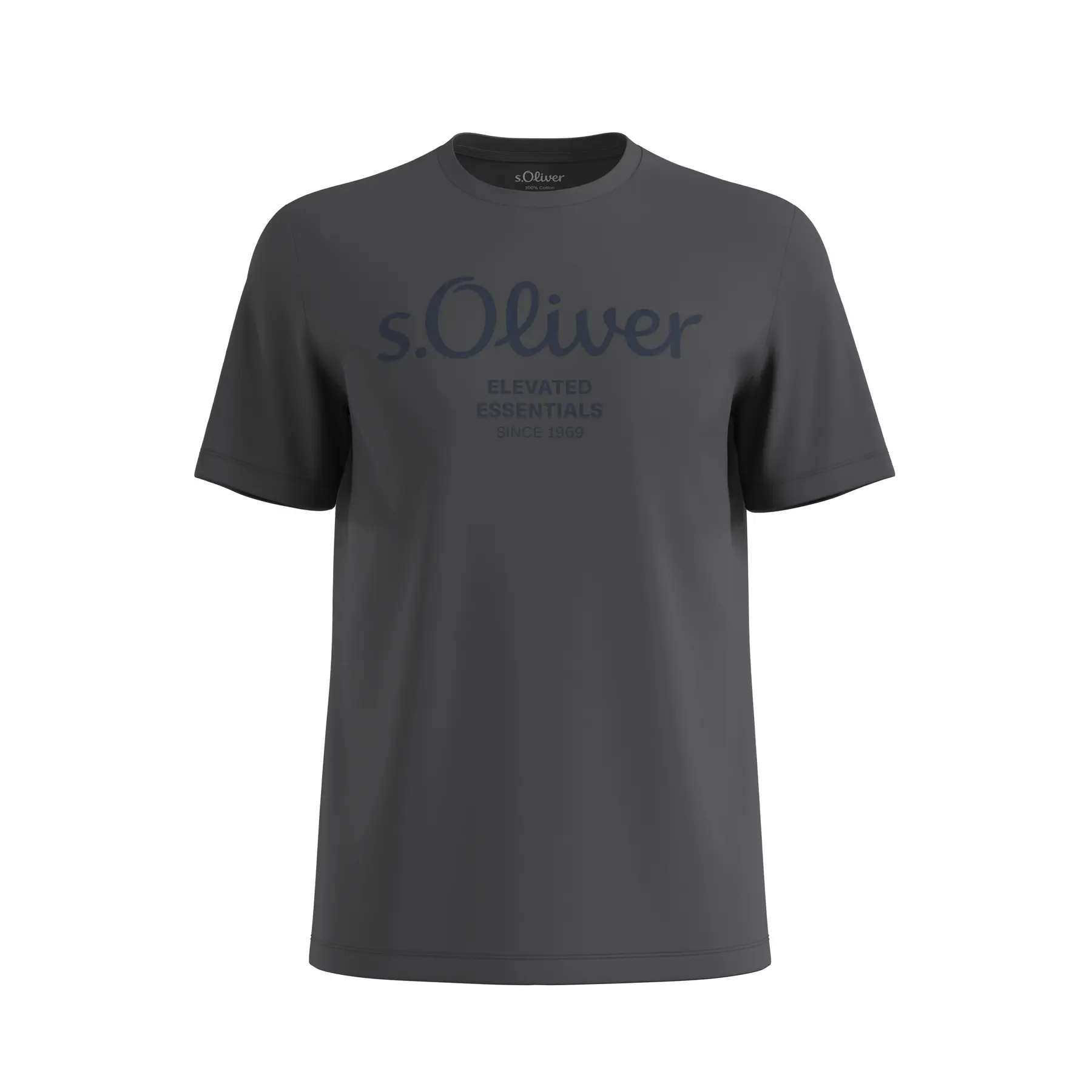T-shirt in cotone con stampa logo s.Oliver