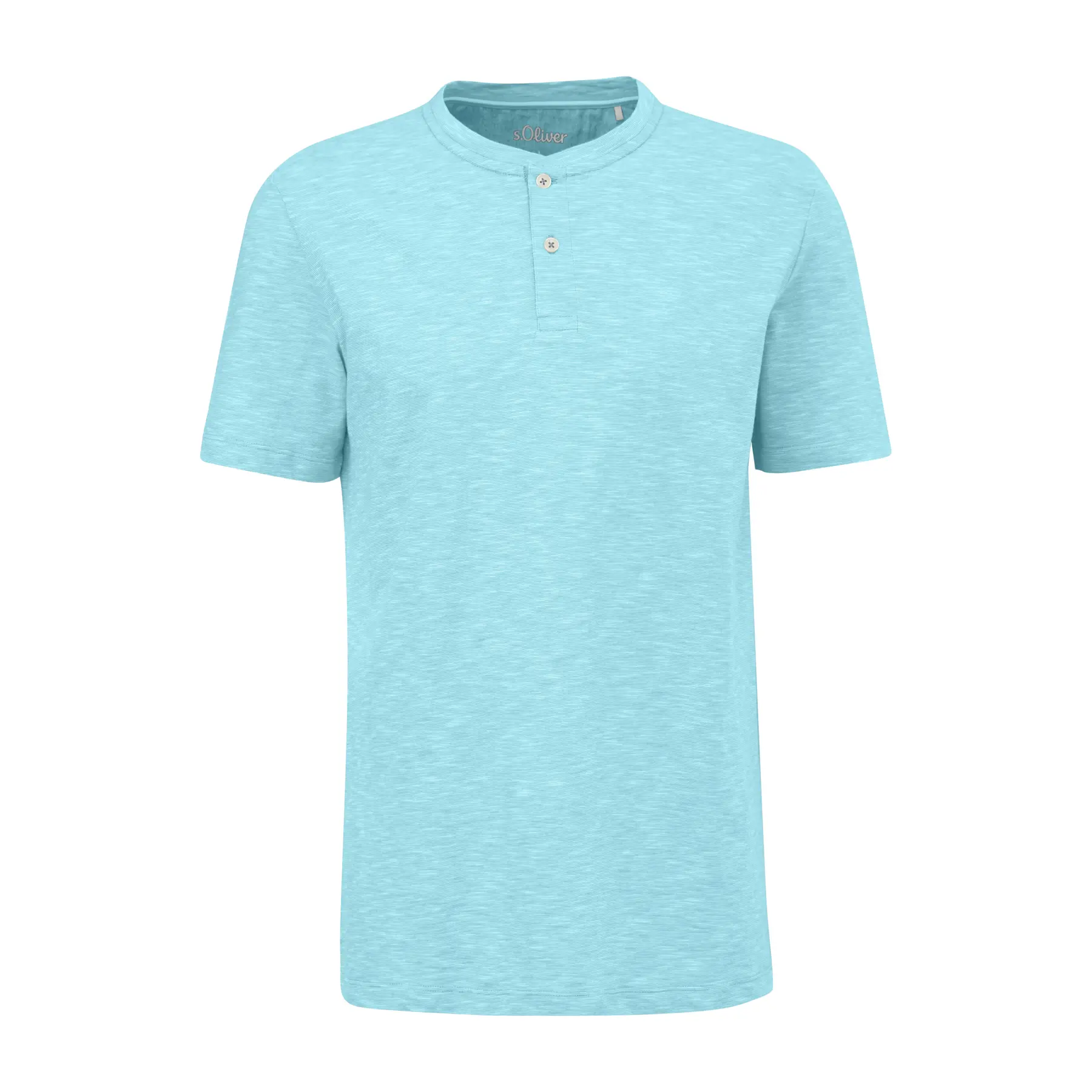 T-shirt in cotone con col tunisino s.Oliver