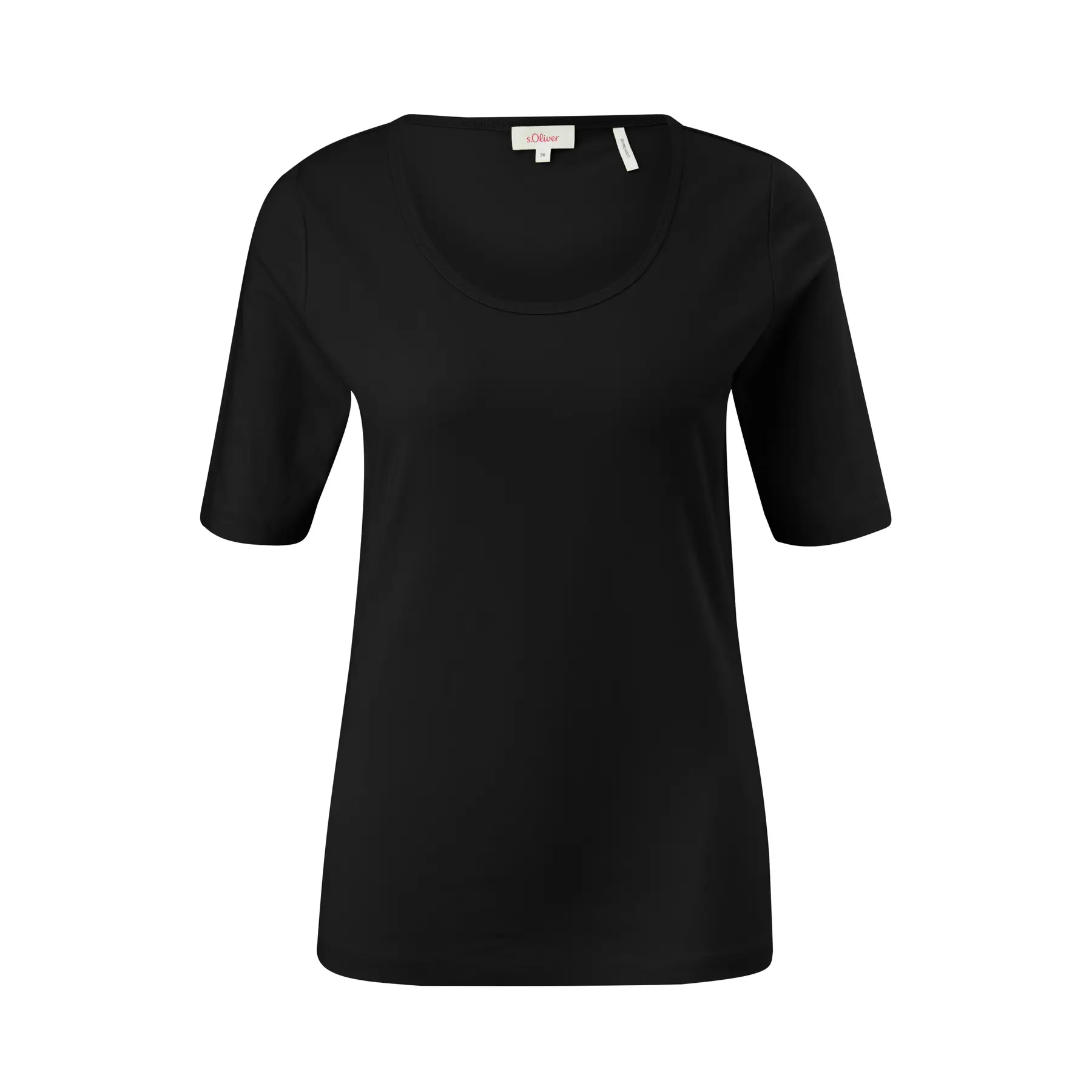 s.Oliver - female - Jersey T-shirt met een ronde halslijn