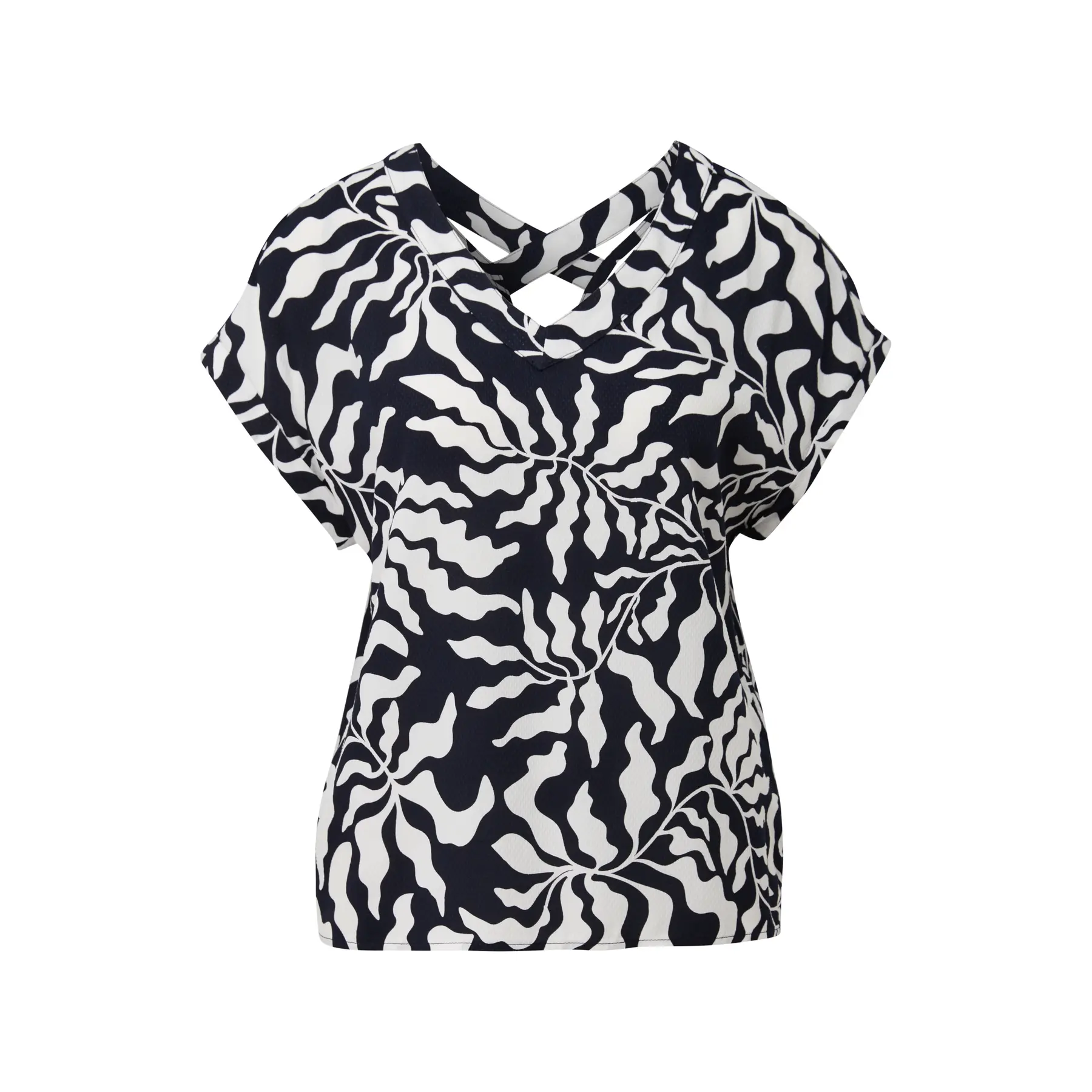 Blusa in viscosa con scollatura a V donna