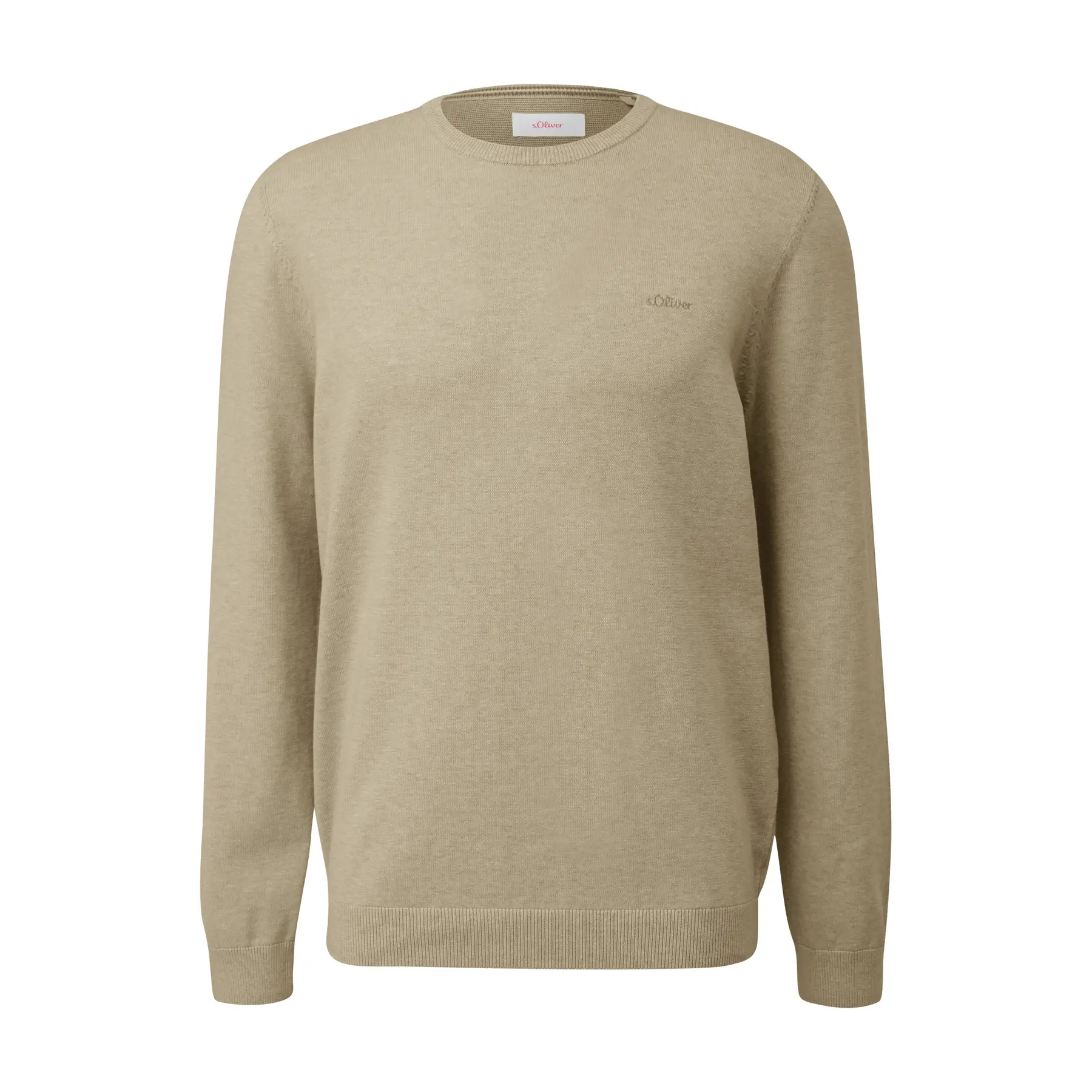 Felpa in cotone con logo ricamato s.Oliver