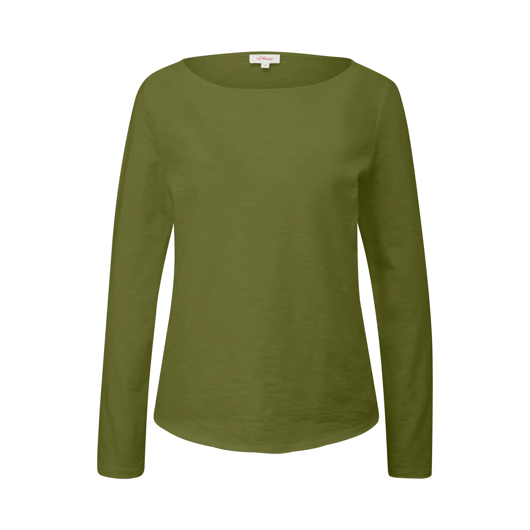 Langarm-T-Shirt mit U-Boot-Ausschnitt, aus Flammengarn für Frauen s.Oliver