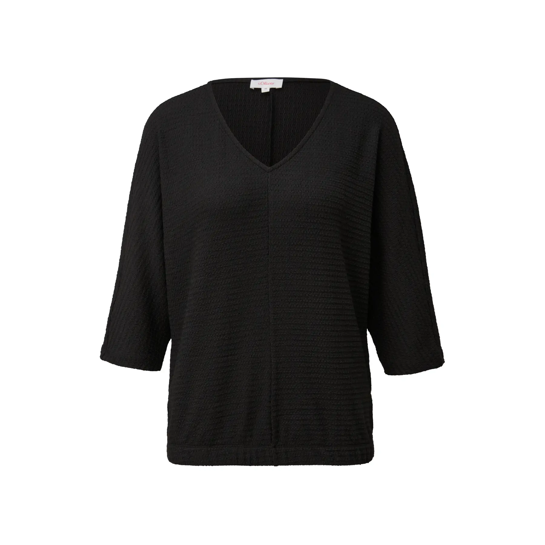 Fein strukturiertes Jersey-Shirt mit 3/4 Fledermausärmeln Damen s.Oliver