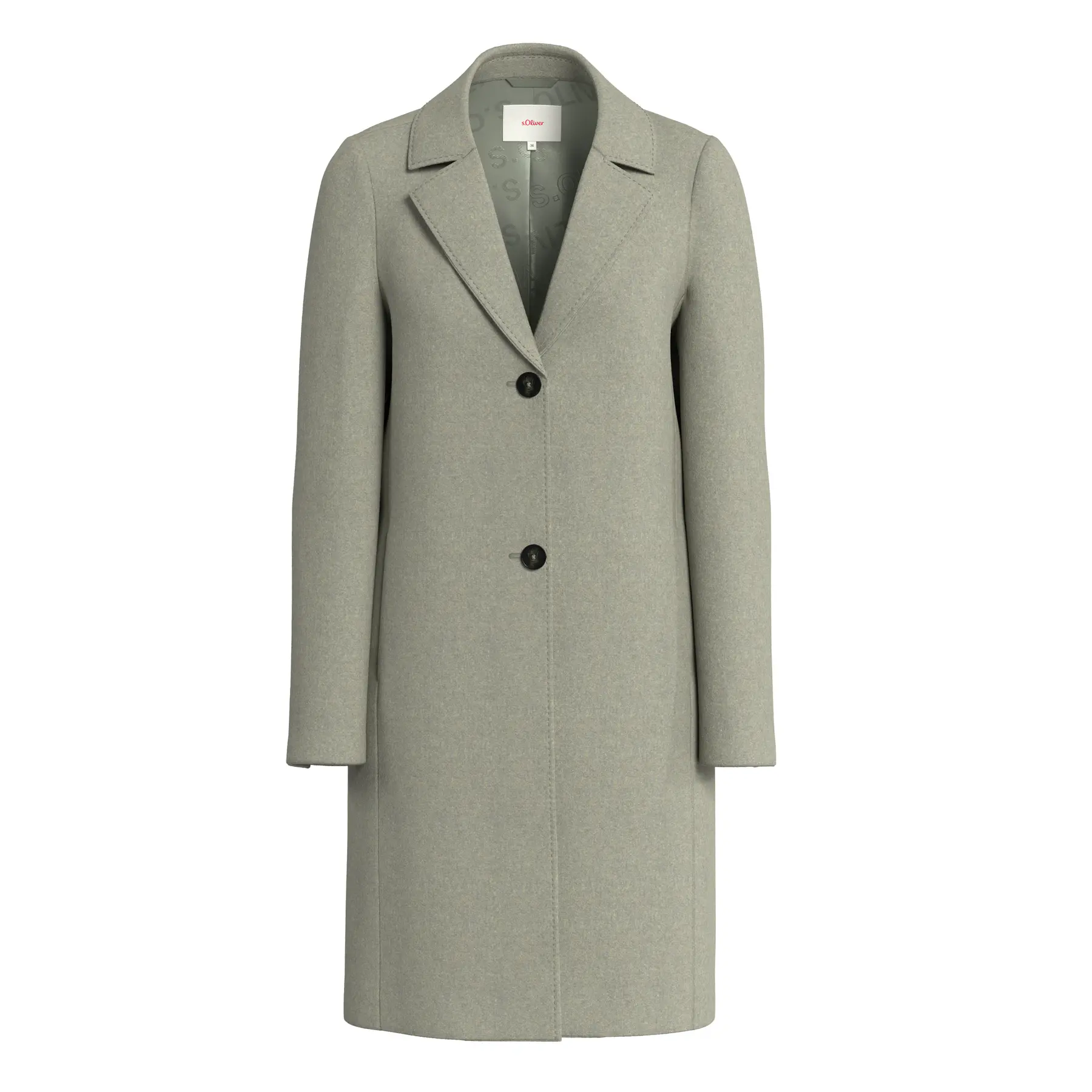 Cappotto con revers in lana riciclata donna s.Oliver