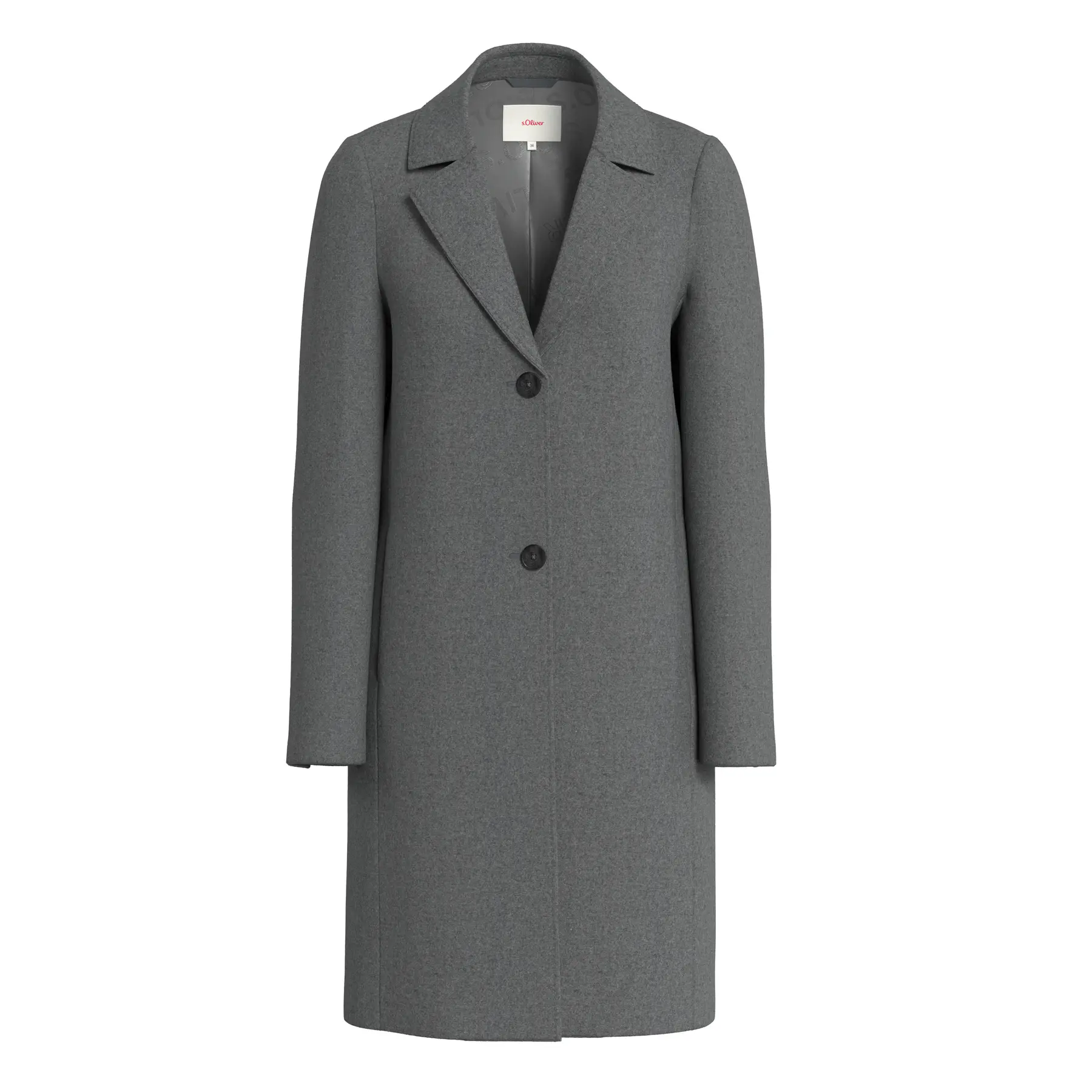 Cappotto con revers in lana riciclata donna s.Oliver