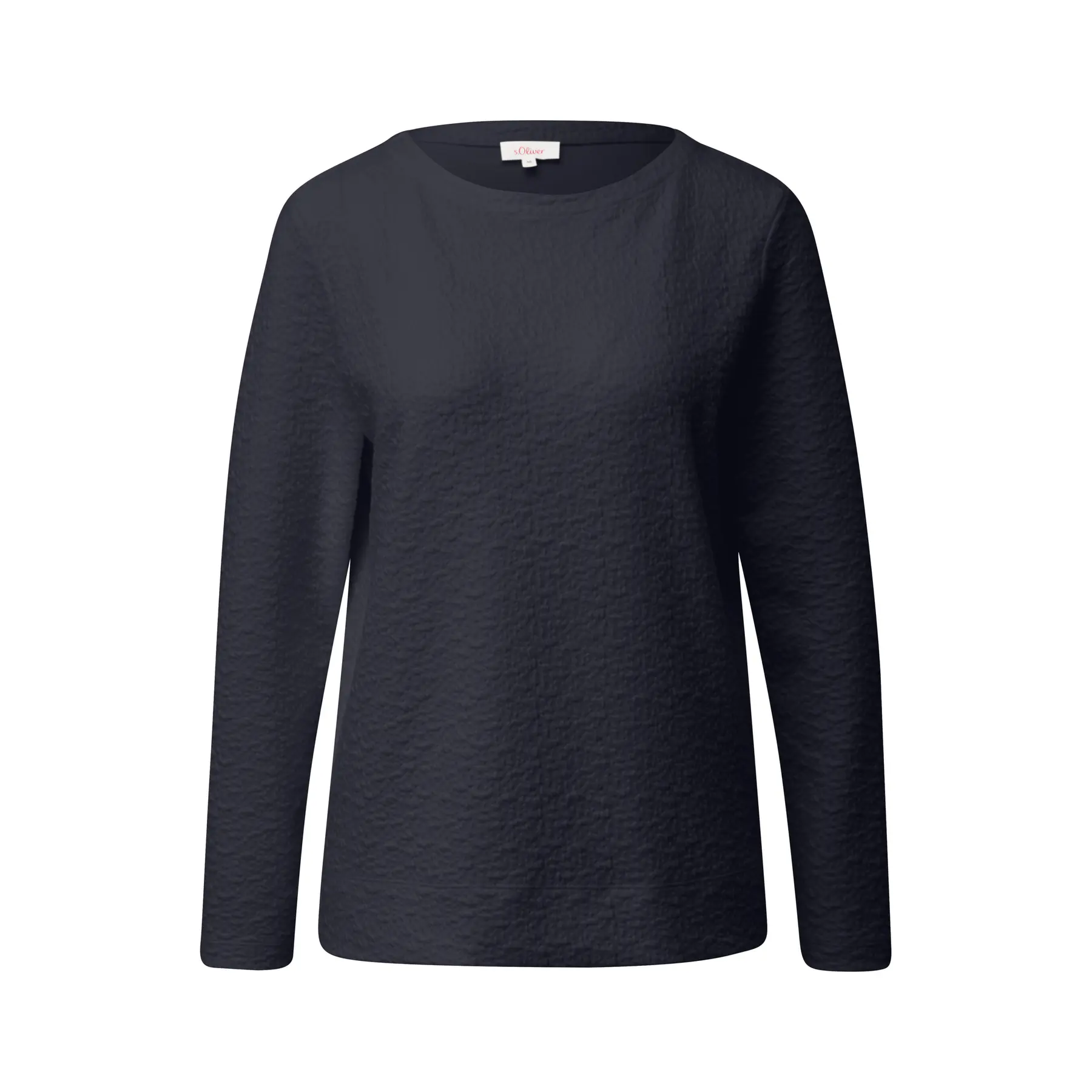 Texturierter Rundhals-Pullover Damen s.Oliver