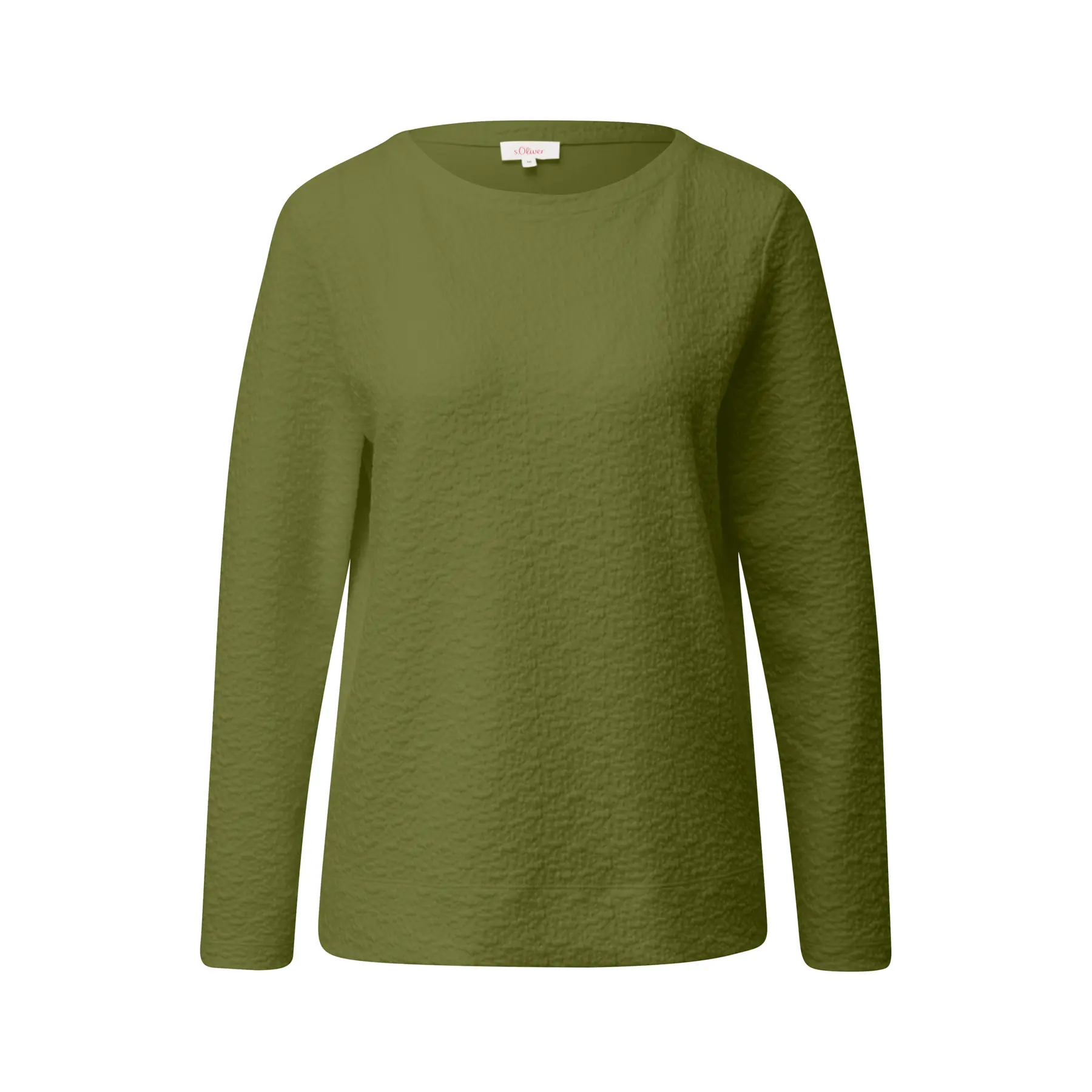 Texturierter Rundhals-Pullover Damen s.Oliver