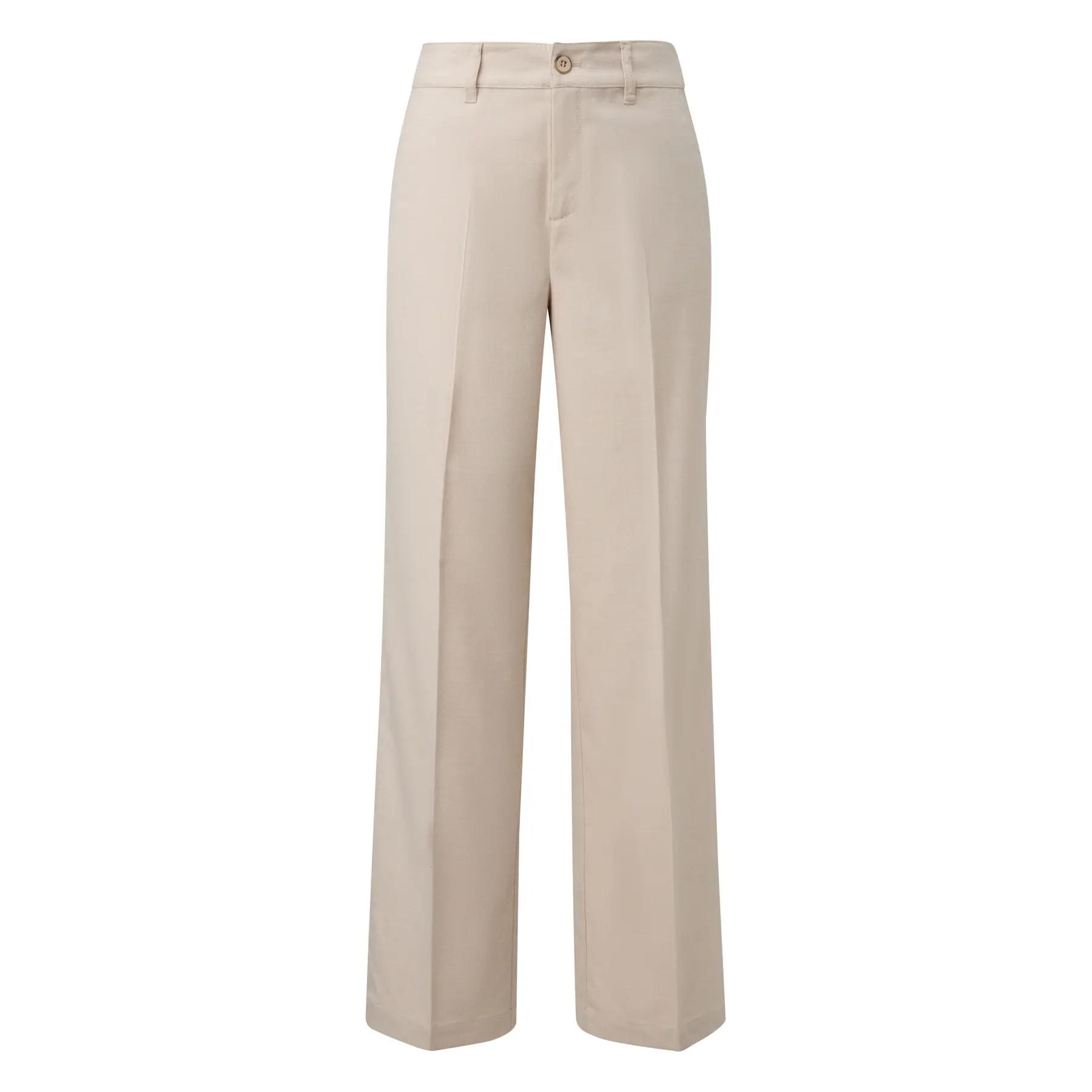 Pantalon en tissu à jambe large et à plis pressés femme s.Oliver