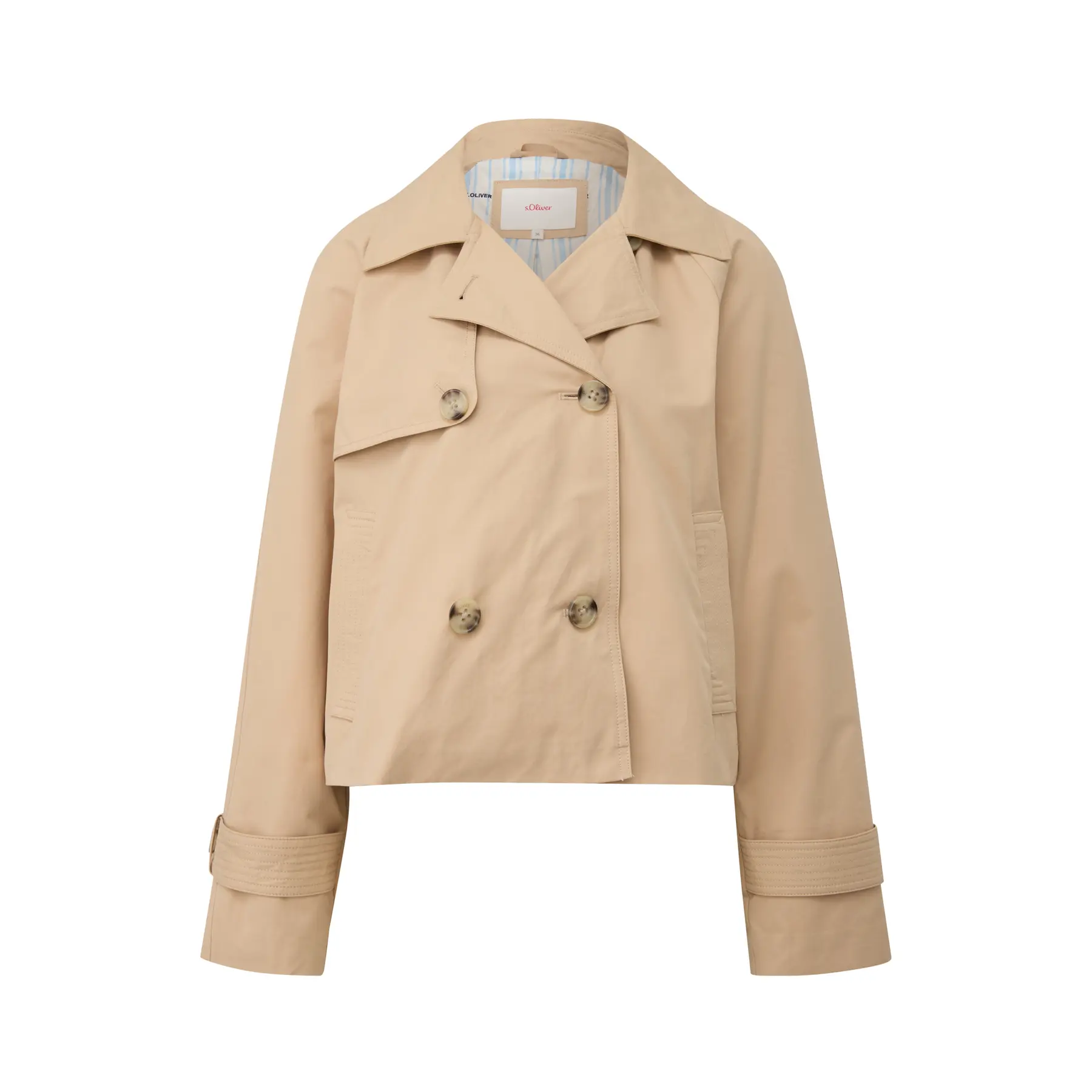 Giacca caban con maniche raglan e fodera a righe donna s.Oliver