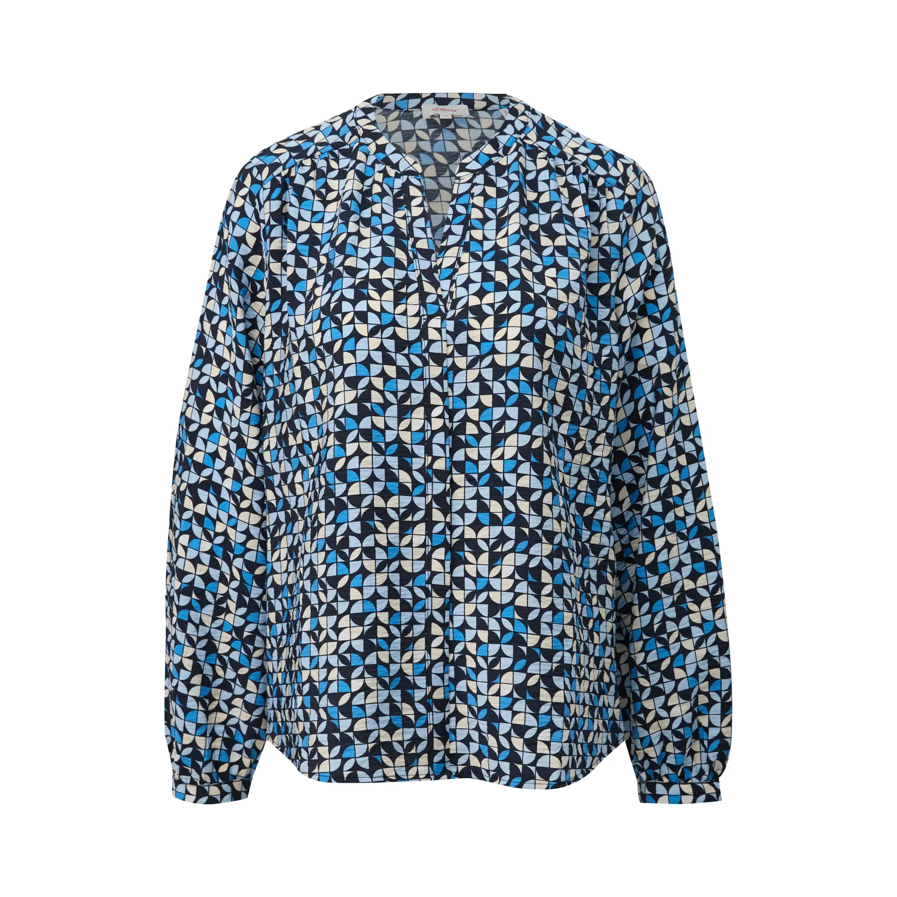 Blusa strutturata in viscosa misto donna