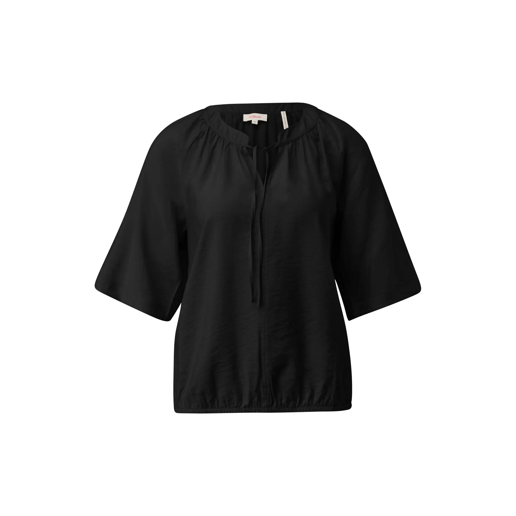 Blusa strutturata a mezze maniche forma O donna