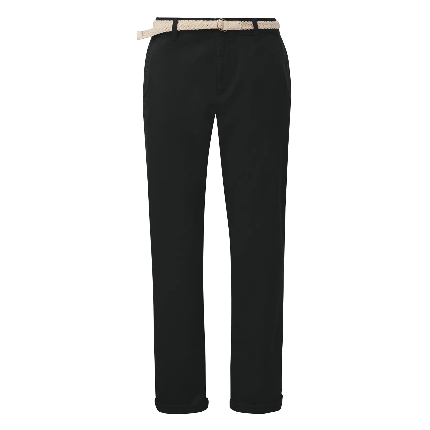 Pantalone chino tinto con cintura intrecciata donna