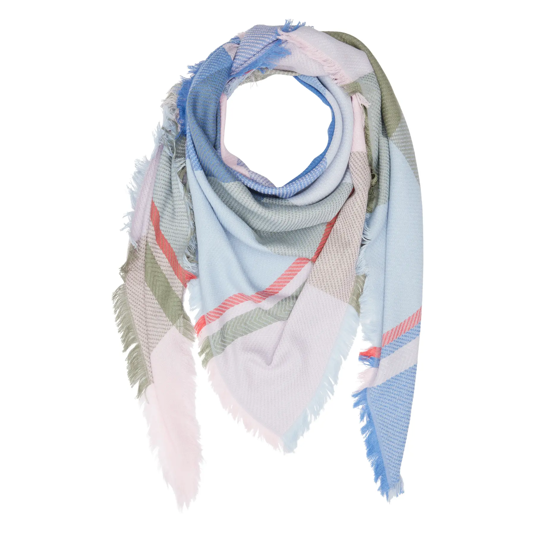 Foulard triangolare in viscosa con motivo a quadretti donna s.Oliver