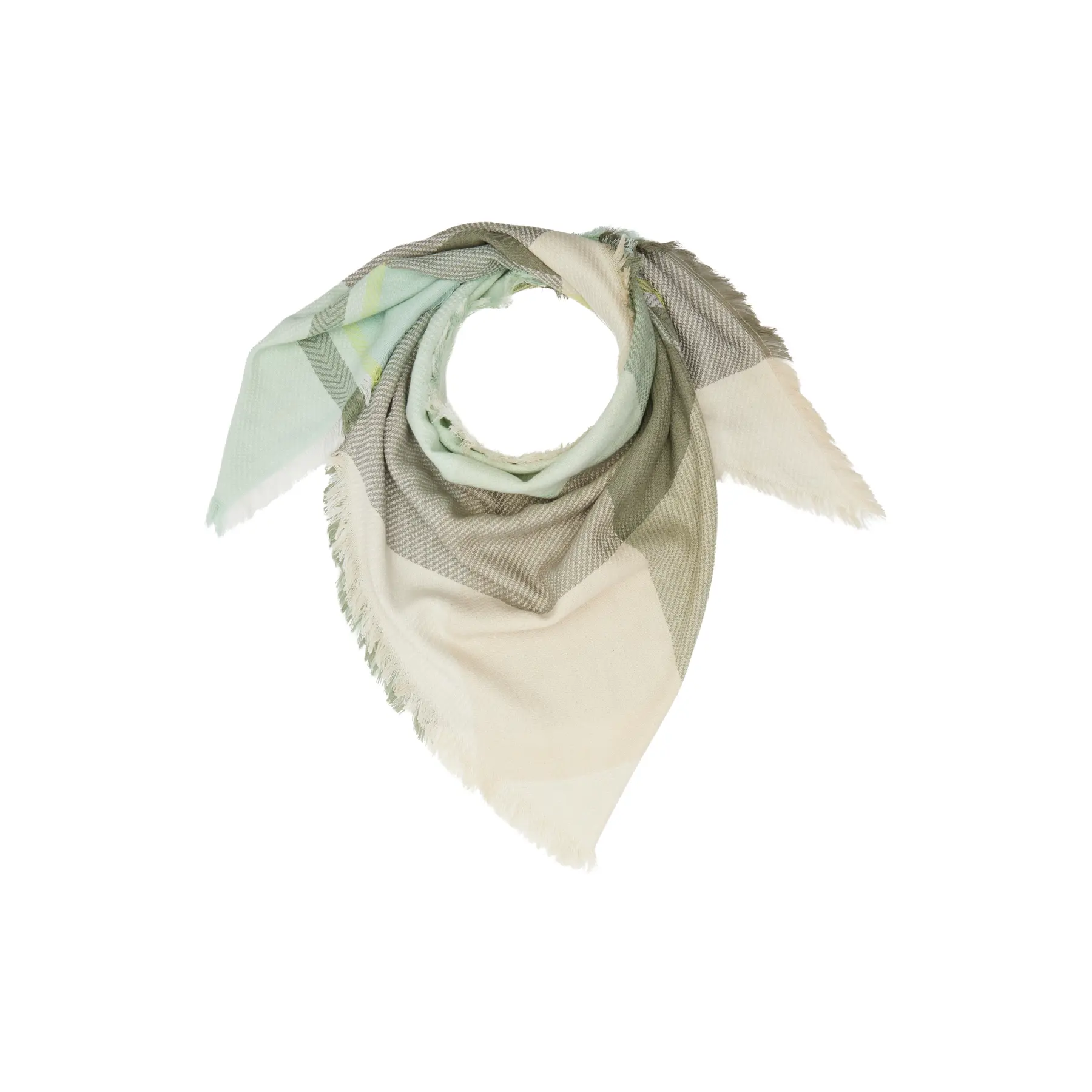 Foulard triangolare in viscosa con motivo a quadretti donna s.Oliver