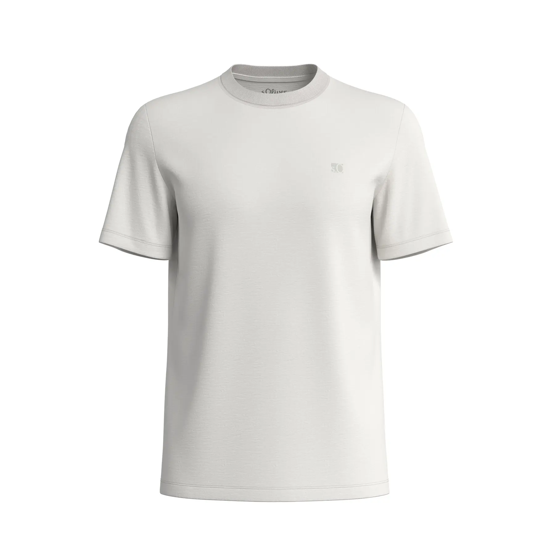 T-shirt in filo fiammato testurizzato con logo stampato s.Oliver