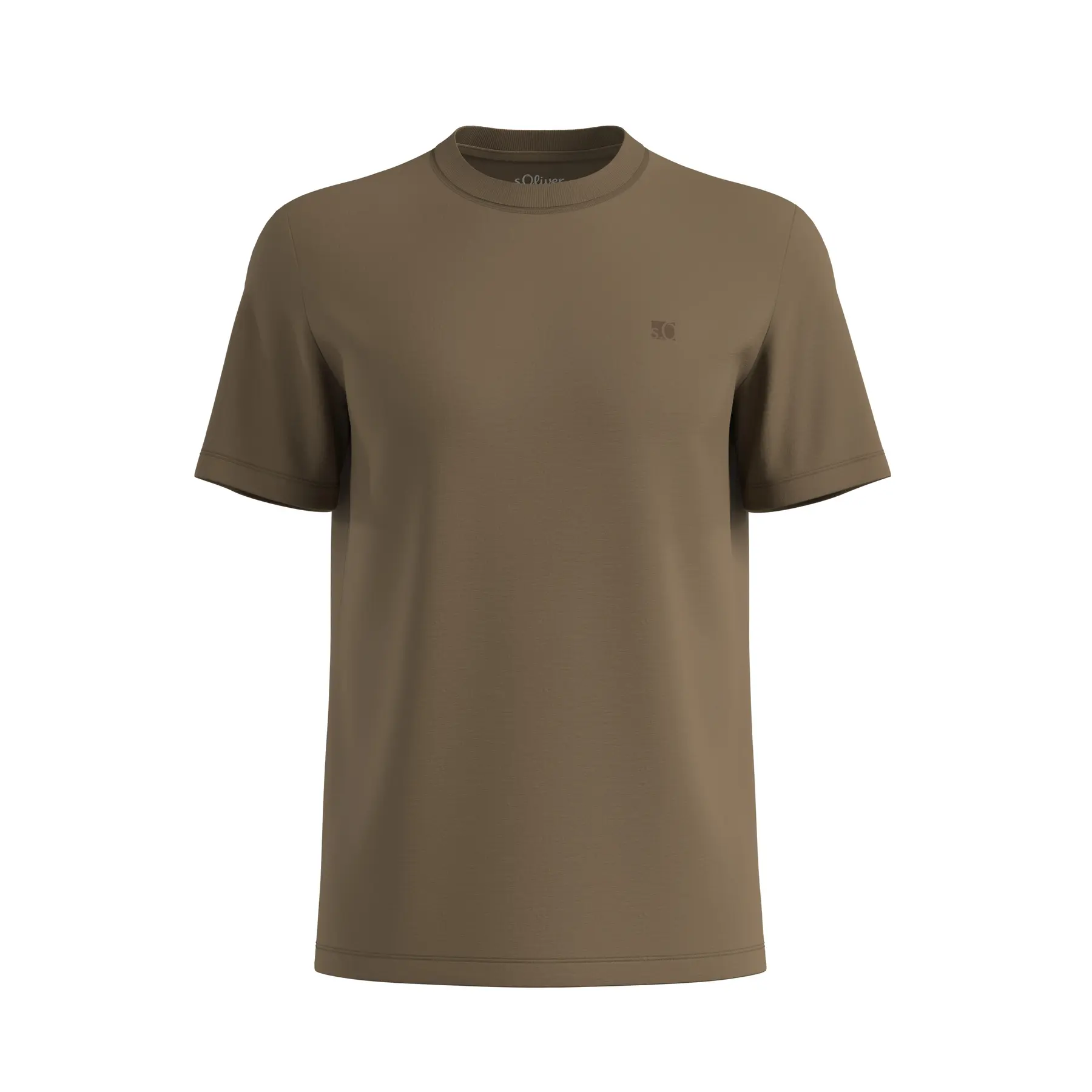 T-shirt in filo fiammato testurizzato con logo stampato s.Oliver