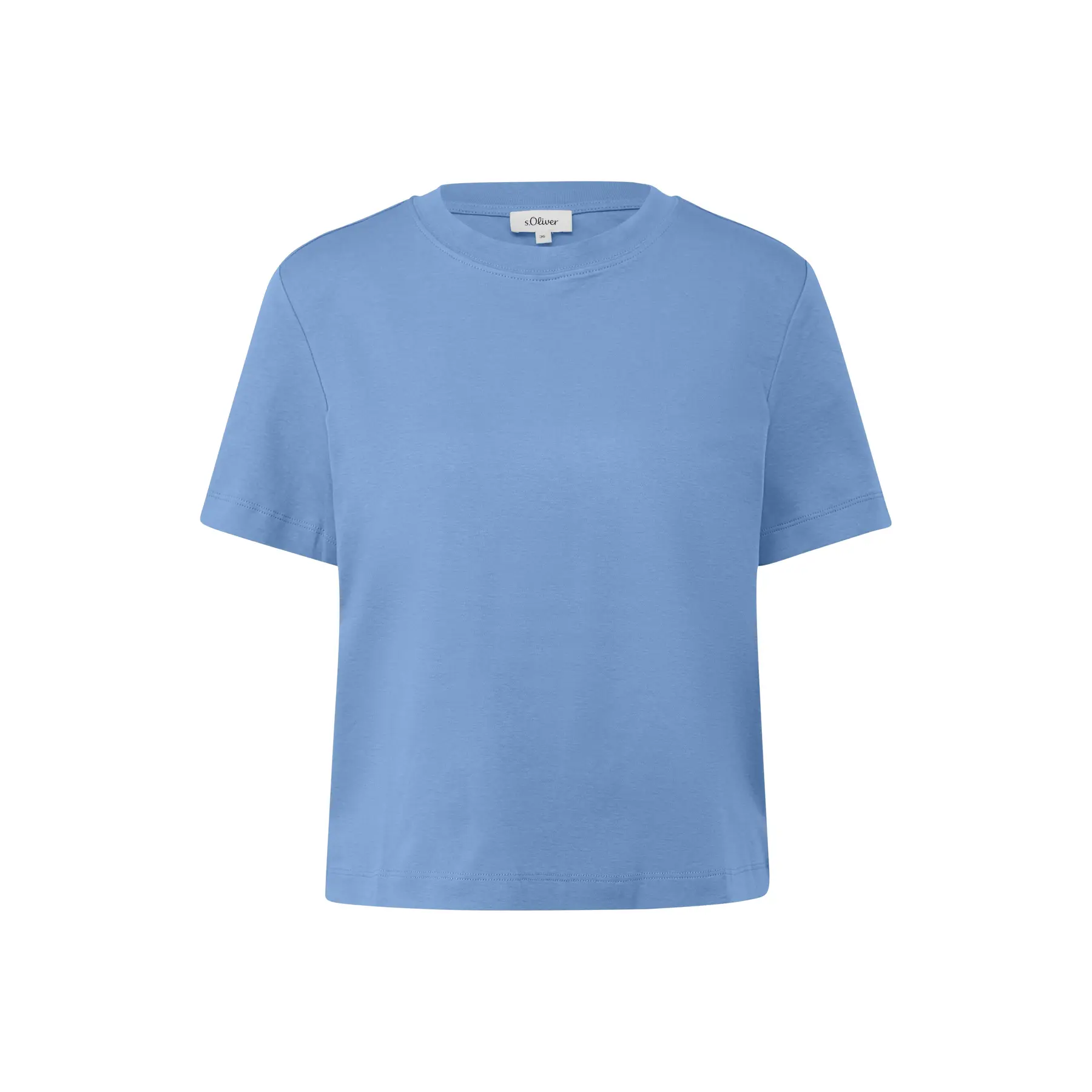 T-Shirt aus Interlock-Jersey mit Rundhalsausschnitt Damen s.Oliver