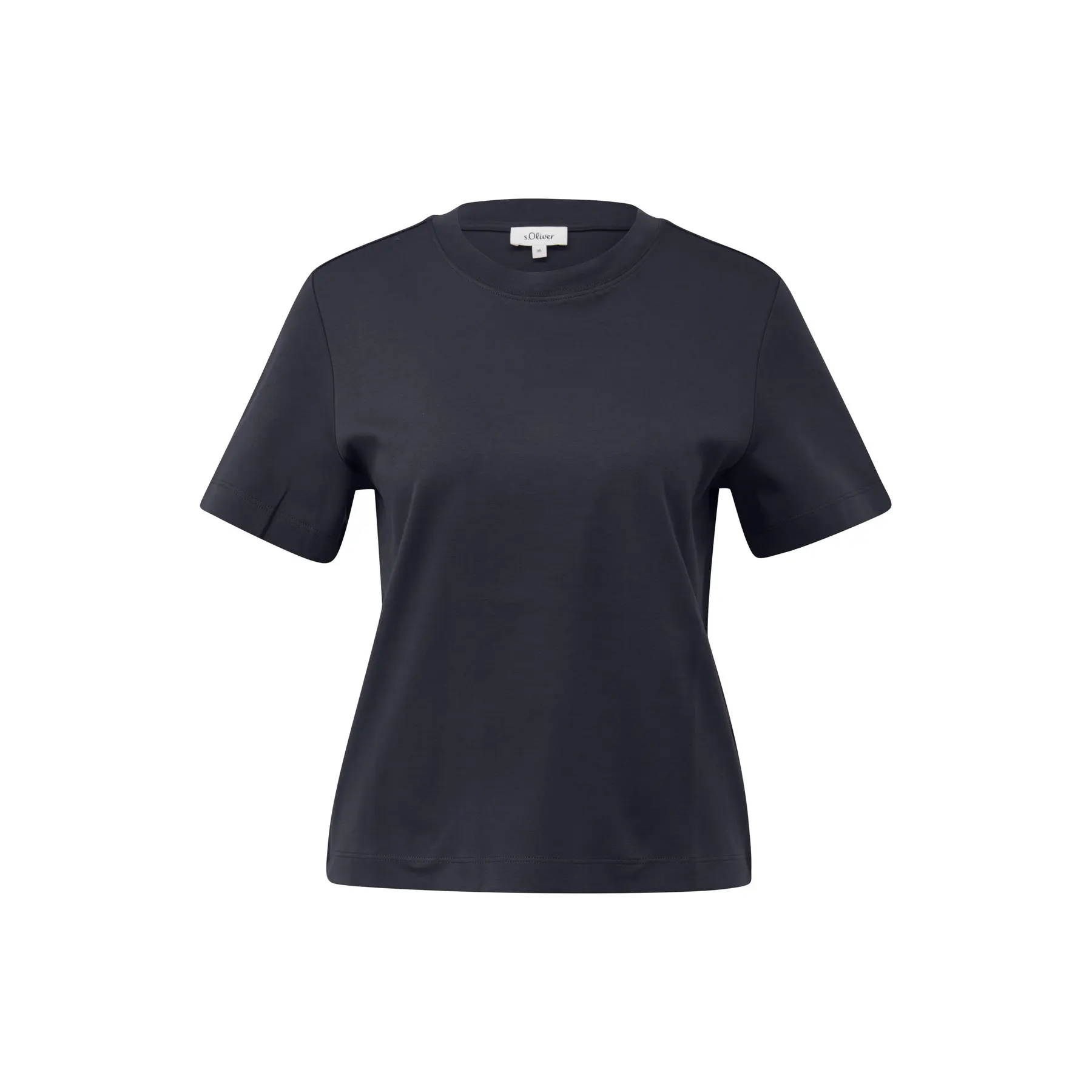 T-Shirt aus Interlock-Jersey mit Rundhalsausschnitt Damen s.Oliver