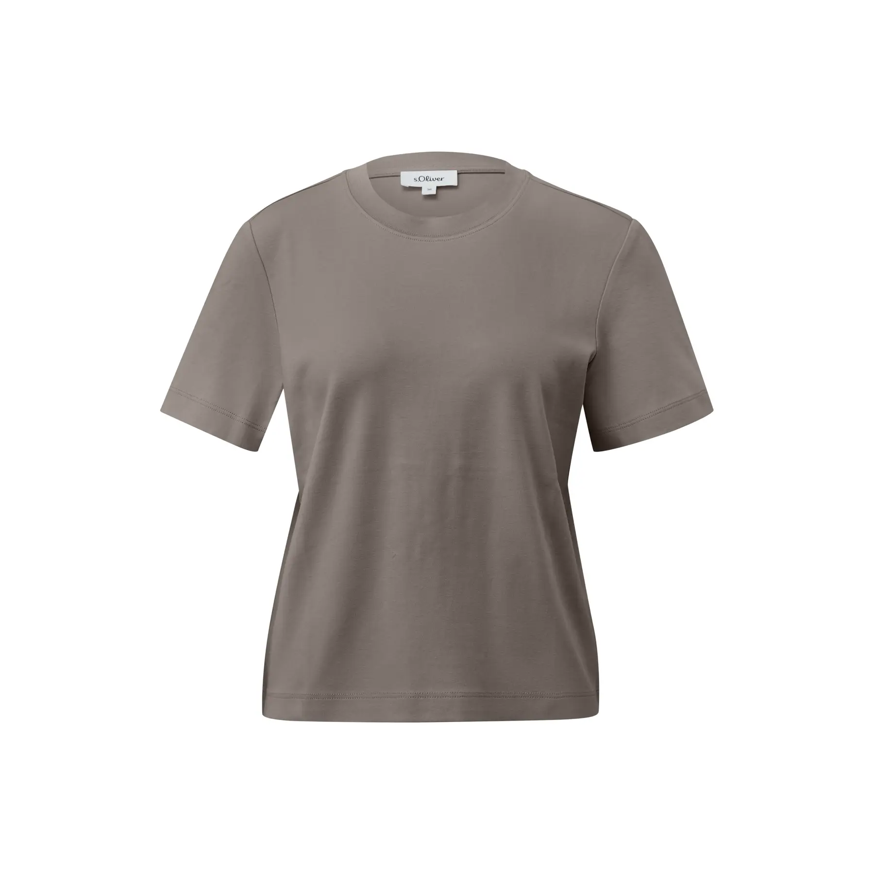 T-Shirt aus Interlock-Jersey mit Rundhalsausschnitt Damen s.Oliver