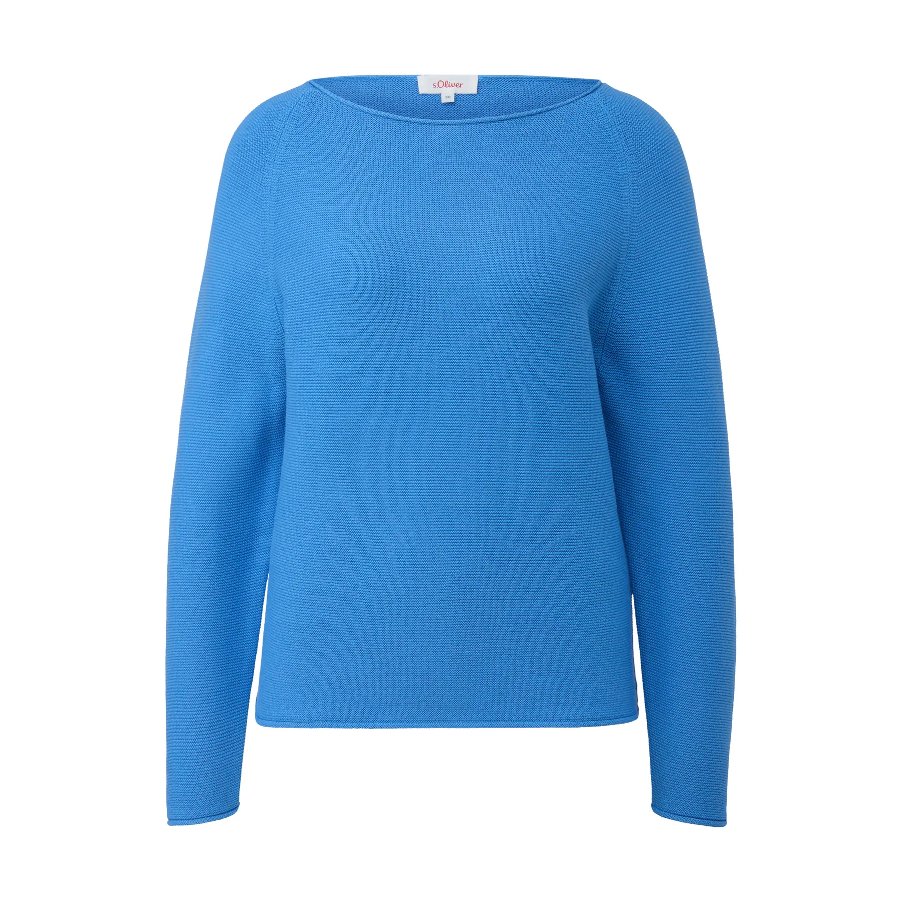 Pull in maglia con col bateau e bordi arrotolati donna s.Oliver