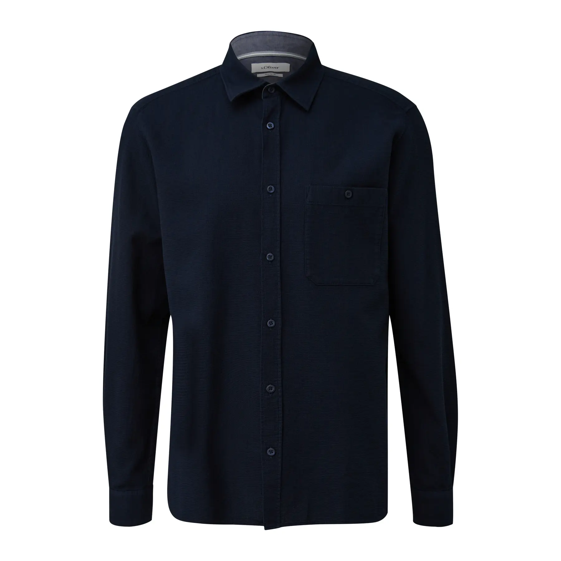 Camicia a maniche lunghe in cotone a quadri lavata s.Oliver